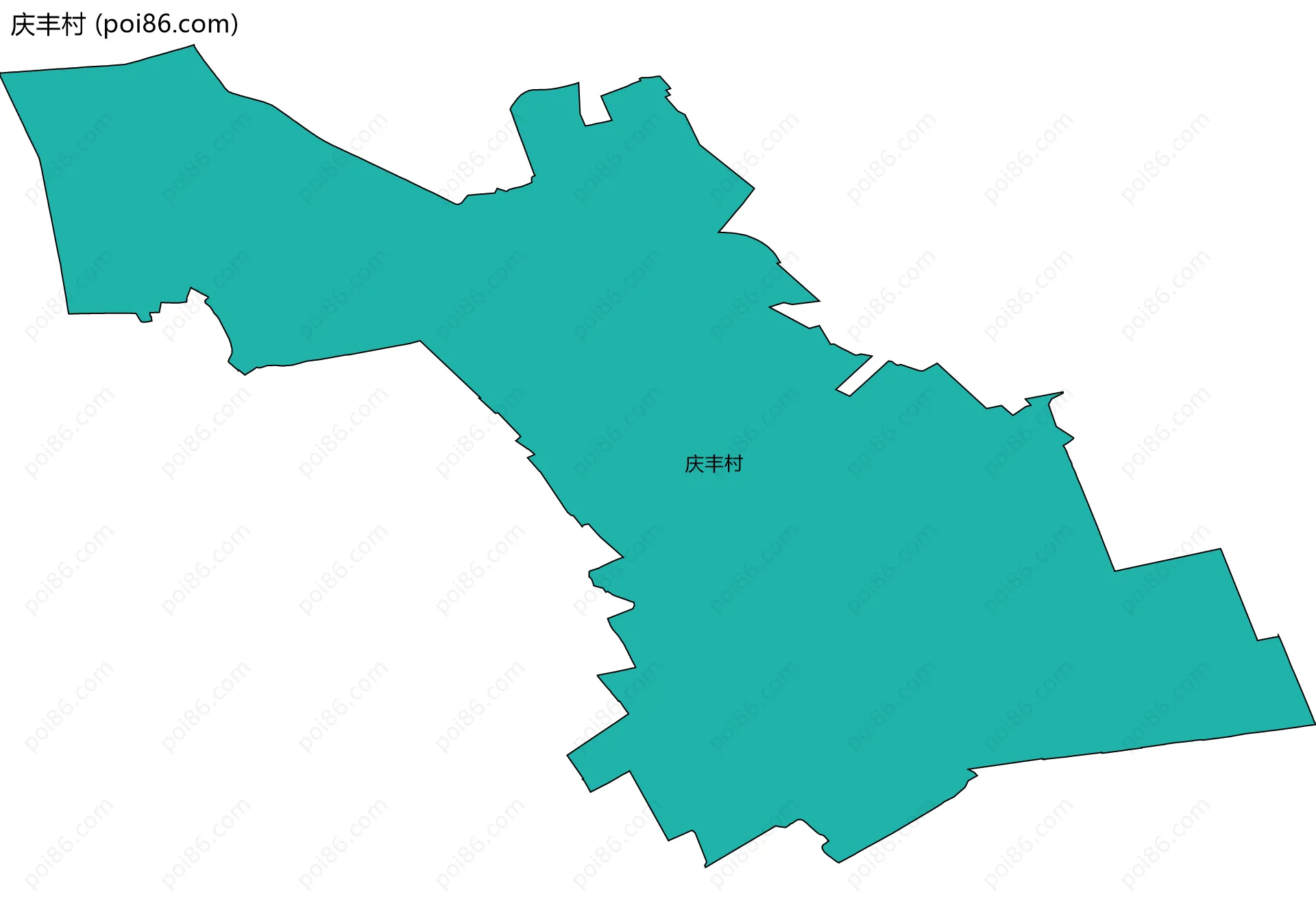 庆丰村边界地图