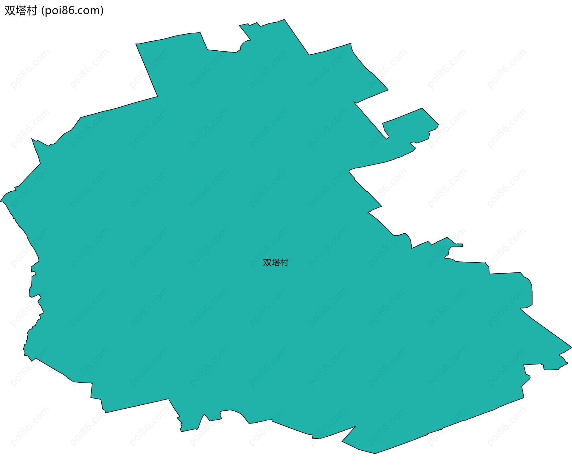 双塔村边界地图