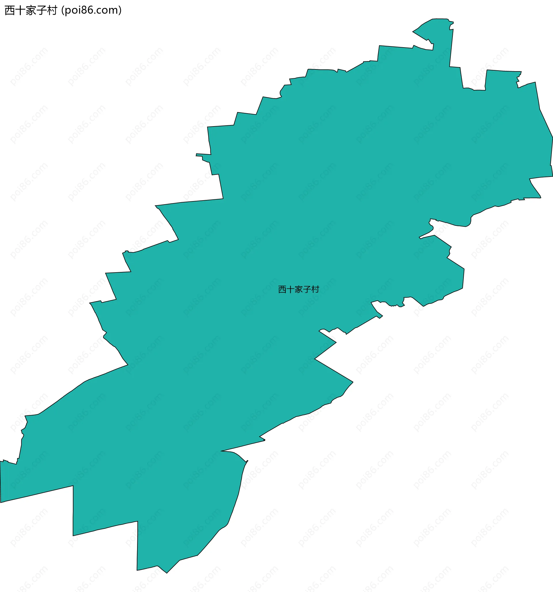 西十家子村边界地图