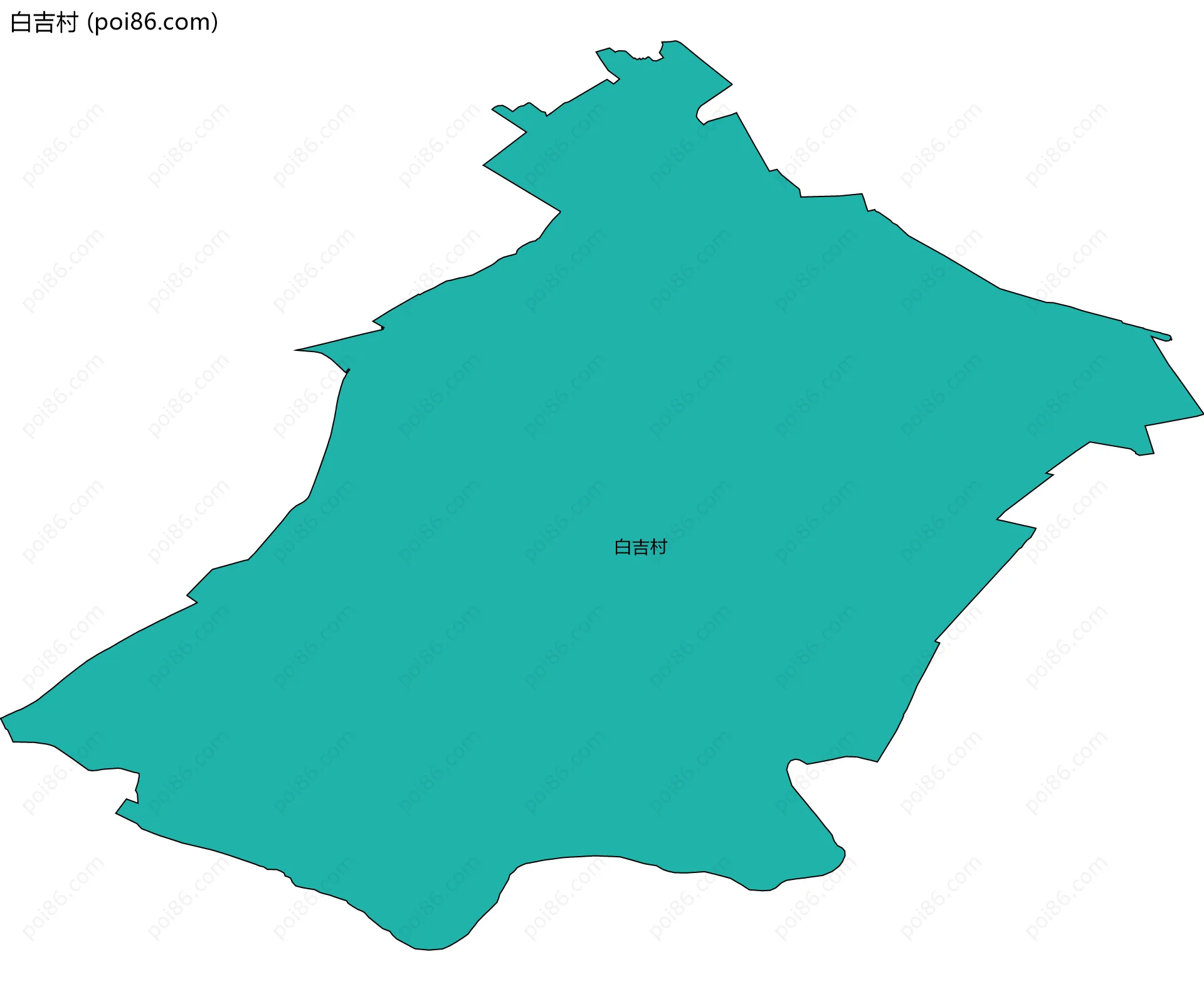 白吉村边界地图