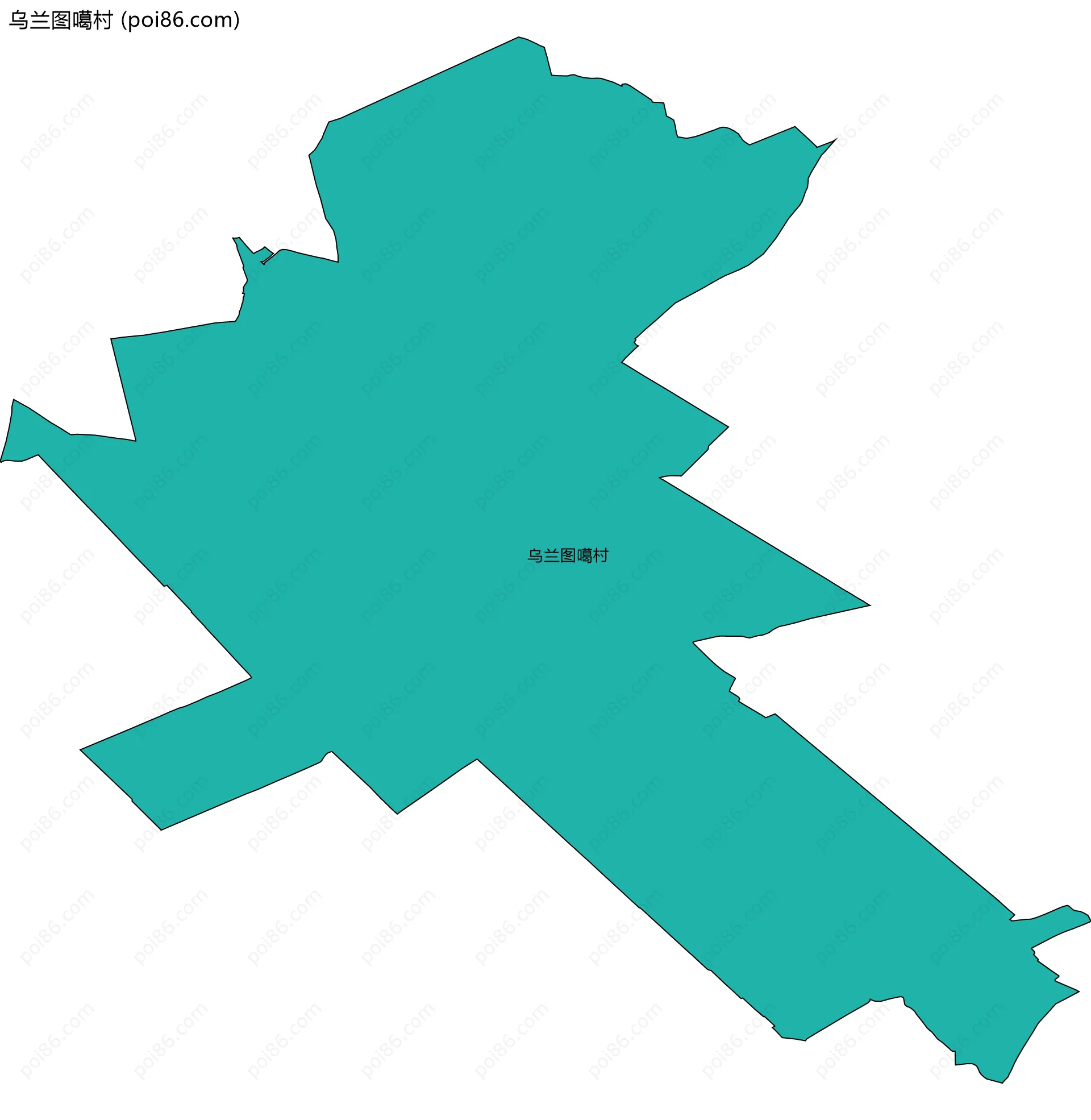 乌兰图噶村边界地图