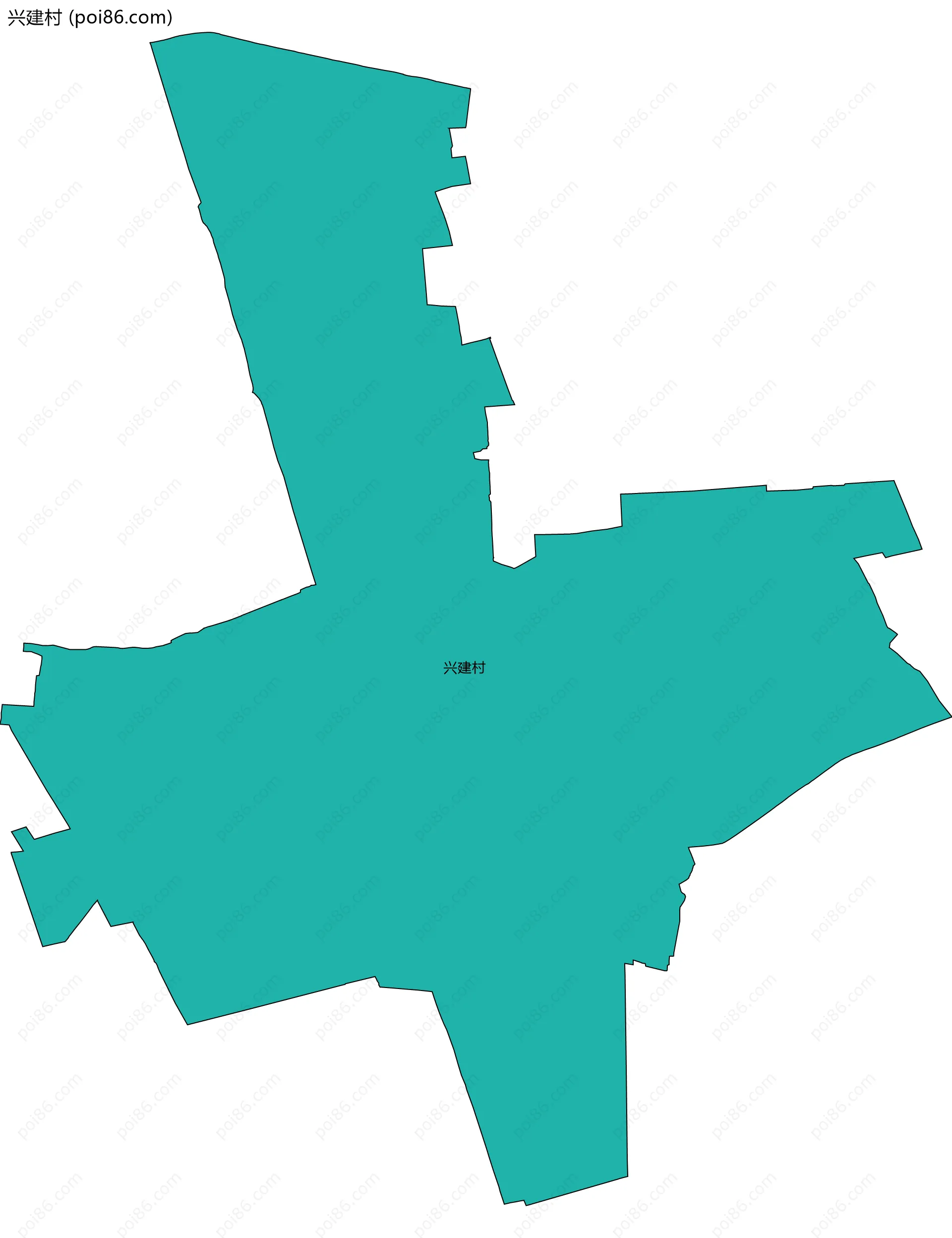 兴建村边界地图