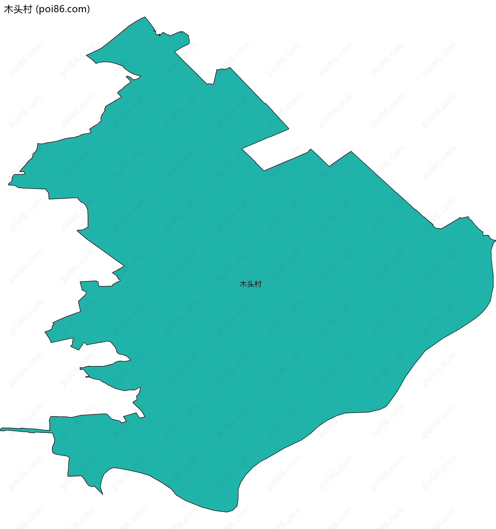 木头村边界地图