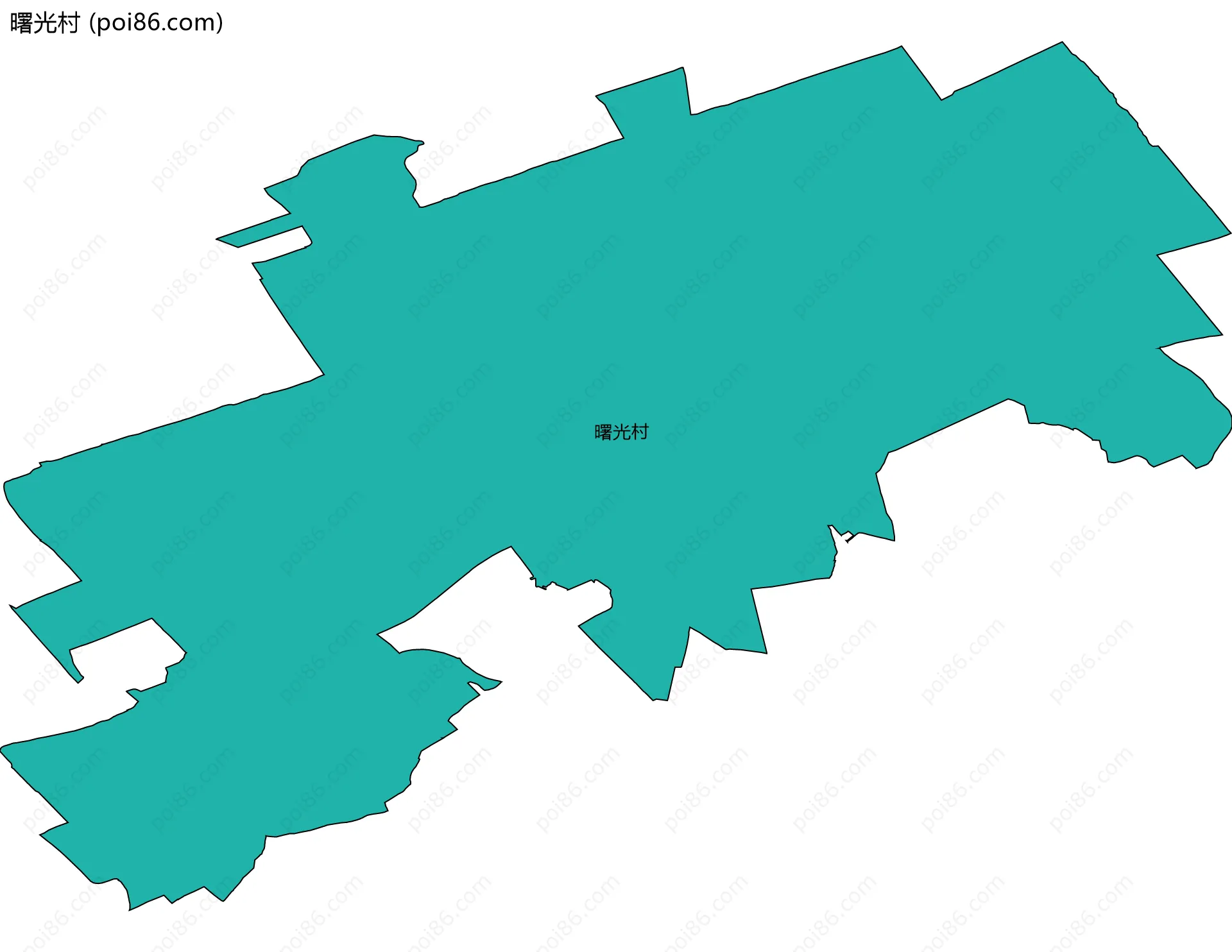 曙光村边界地图