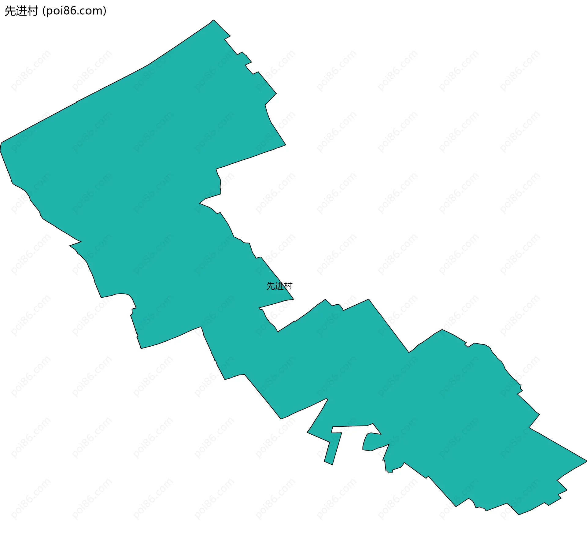 先进村边界地图