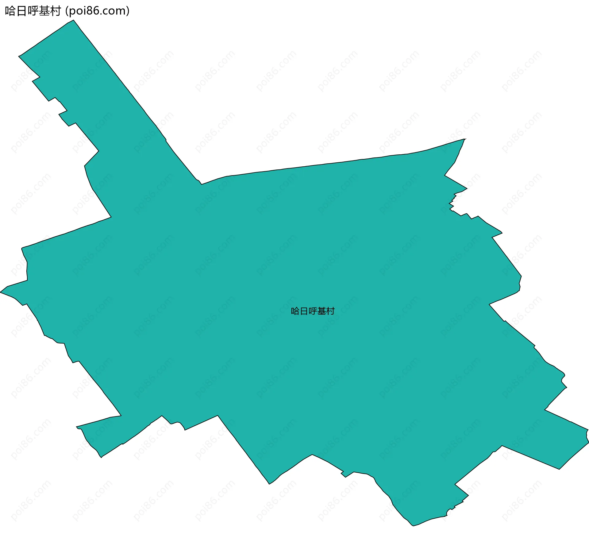 哈日呼基村边界地图