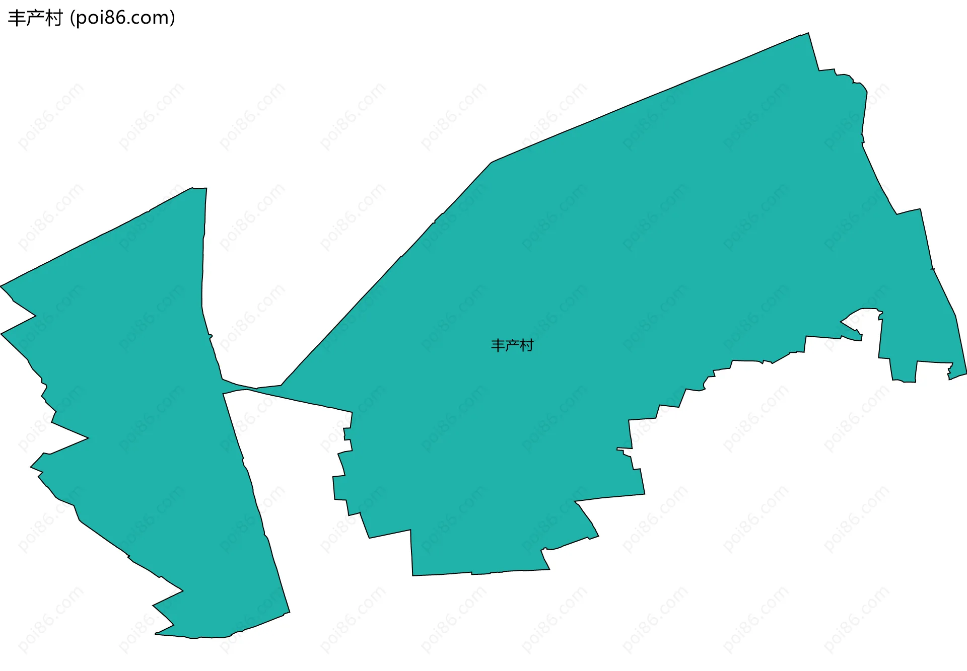 丰产村边界地图