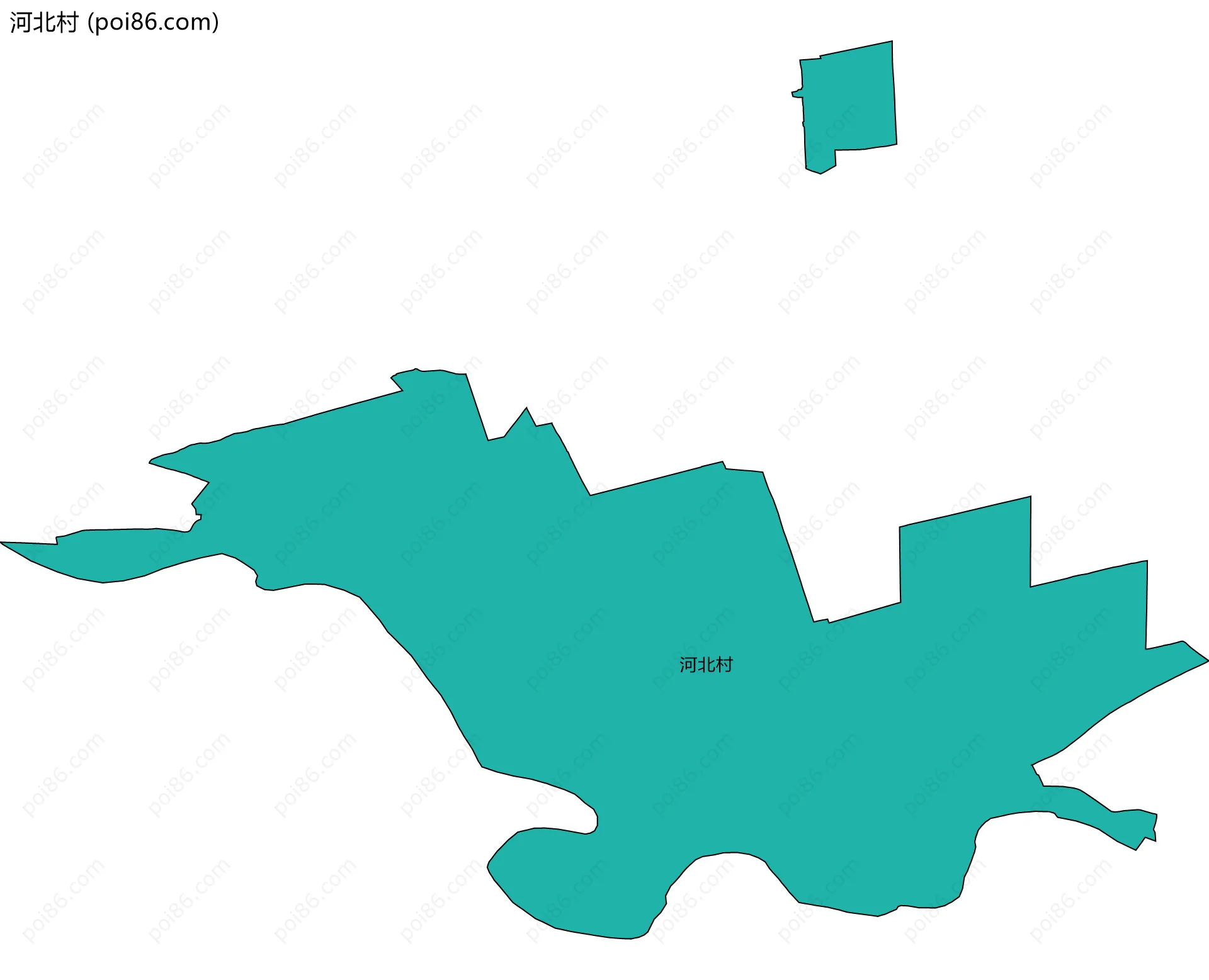 河北村边界地图