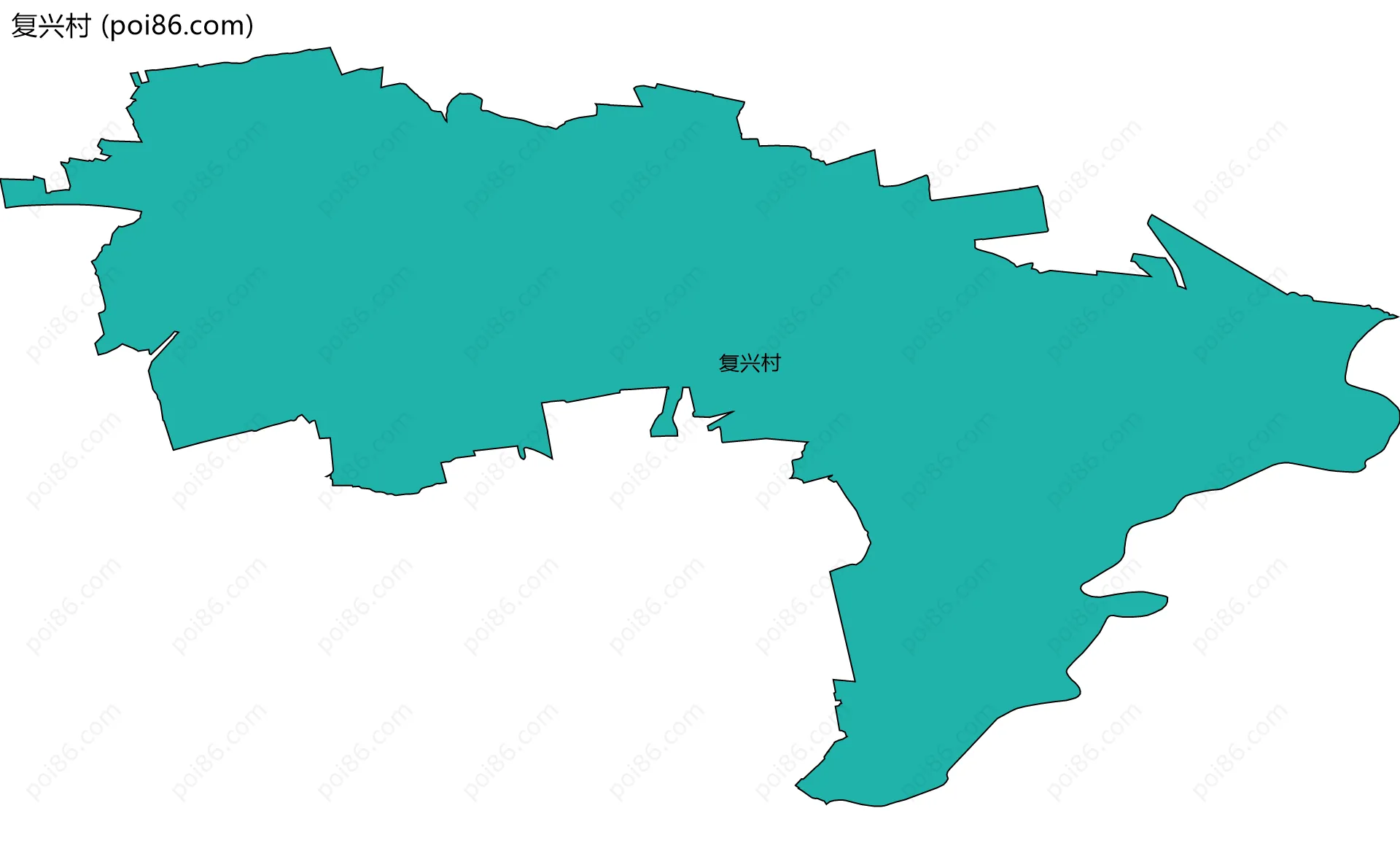 复兴村边界地图