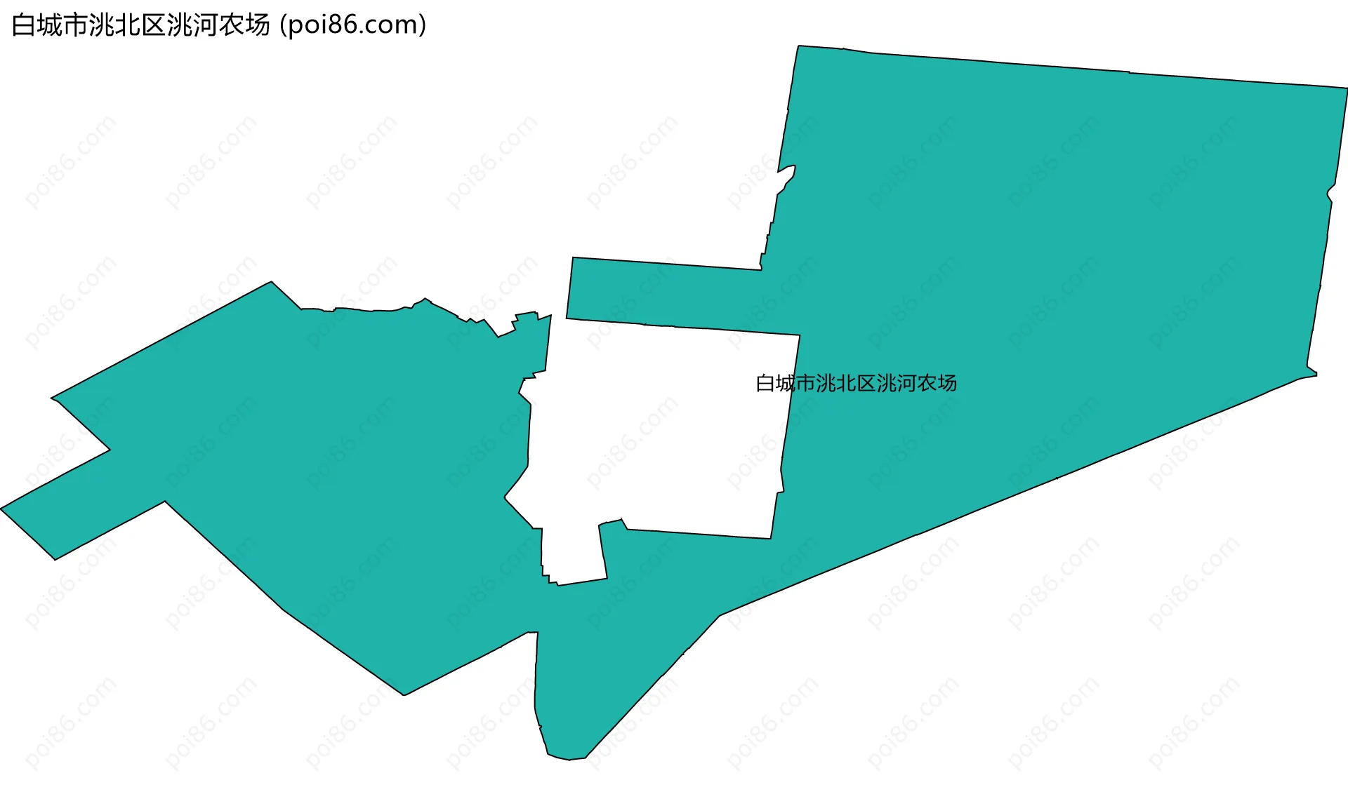 白城市洮北区洮河农场边界地图