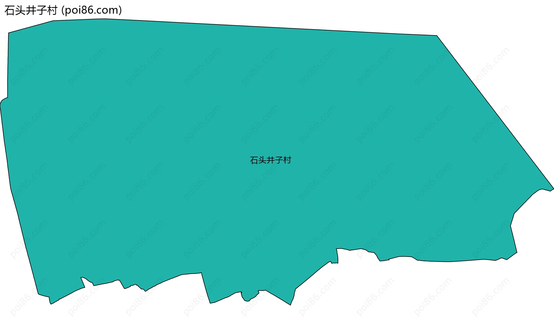 石头井子村边界地图