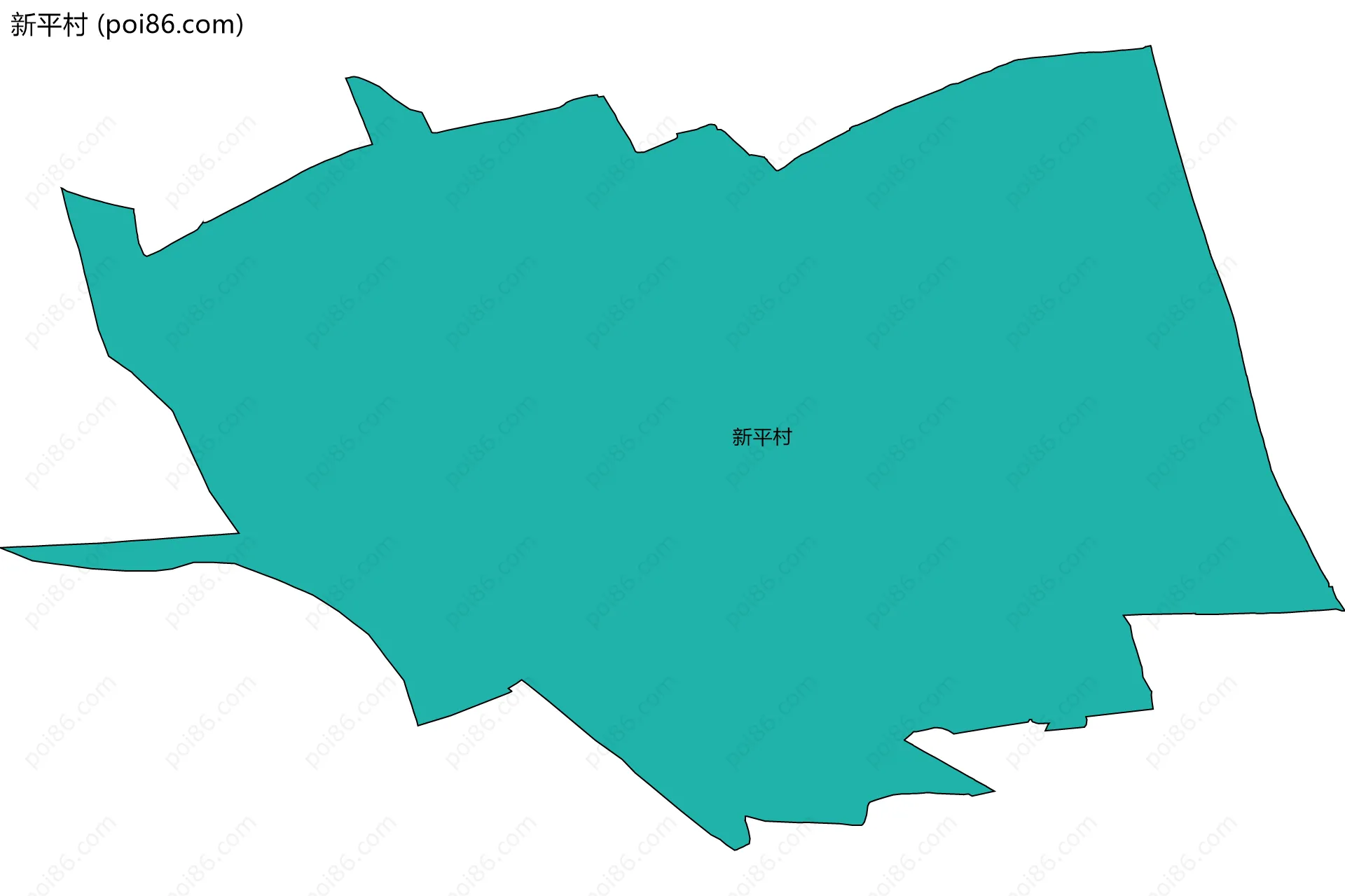 新平村边界地图