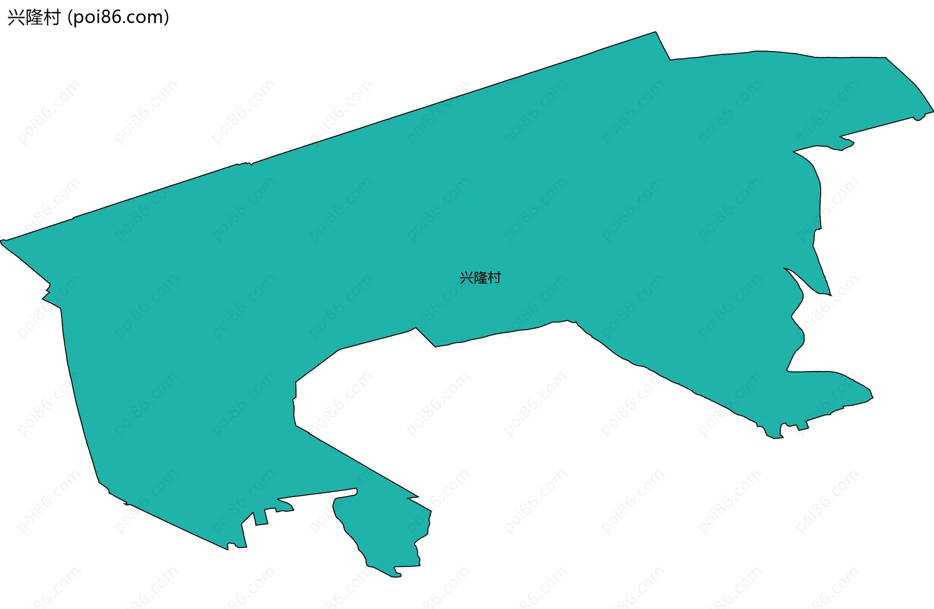 兴隆村边界地图