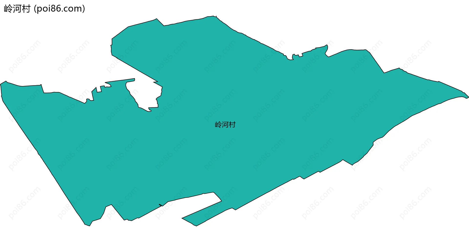 岭河村边界地图