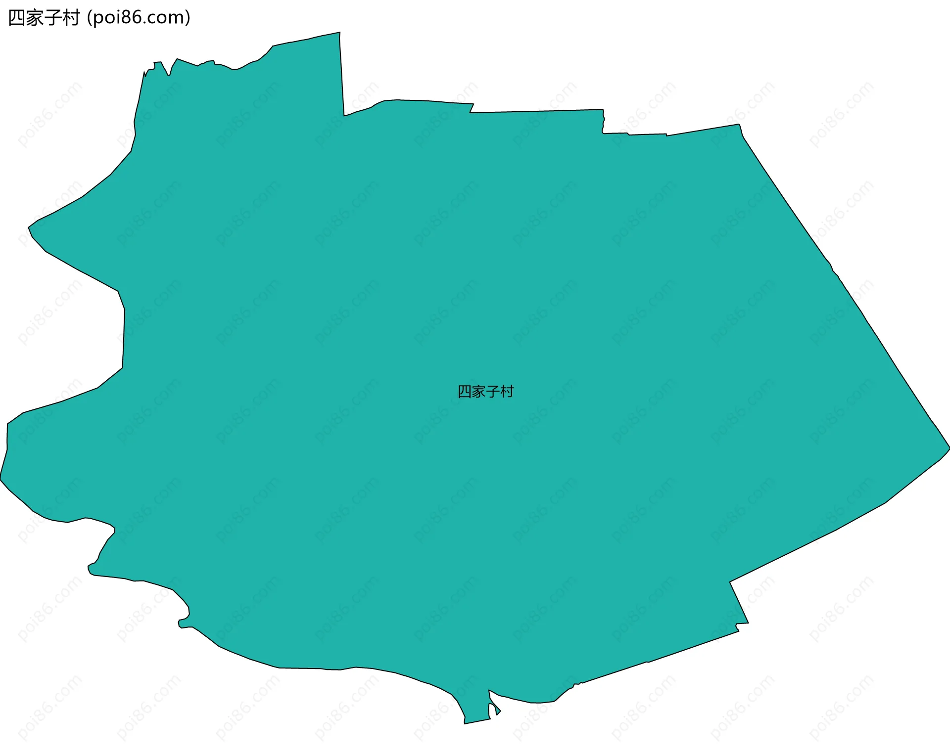 四家子村边界地图