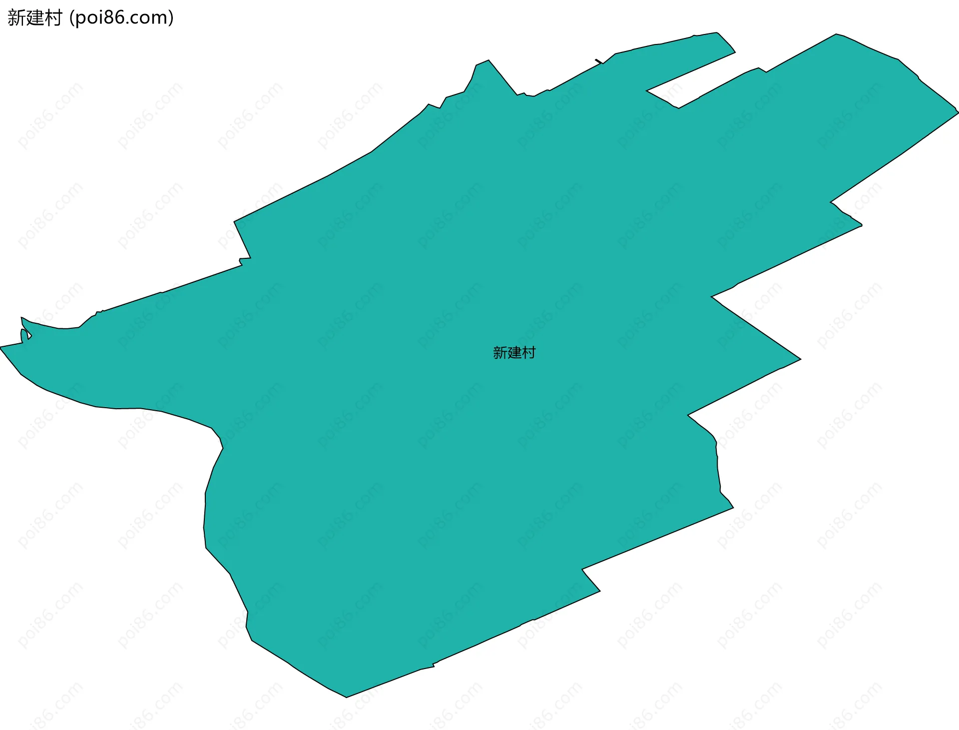 新建村边界地图
