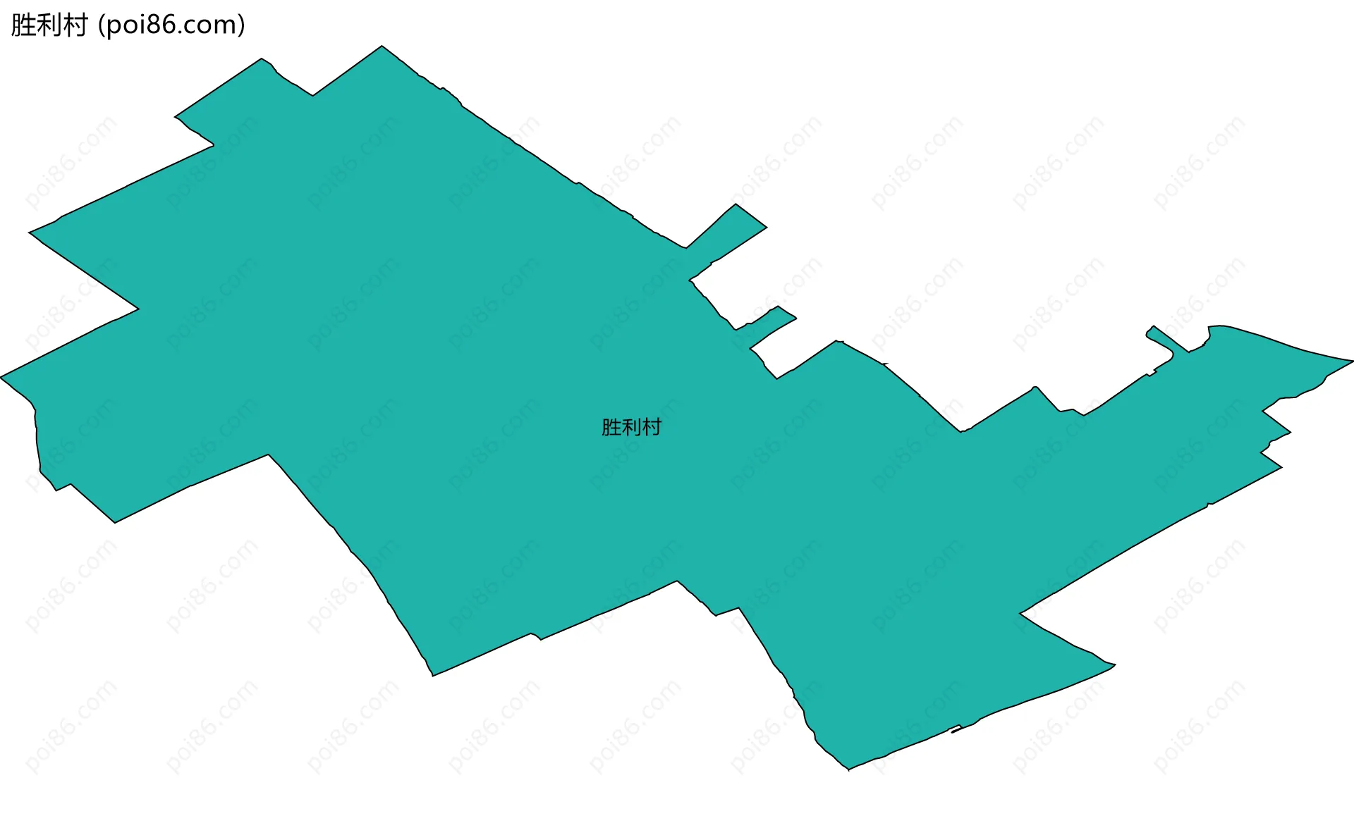 胜利村边界地图