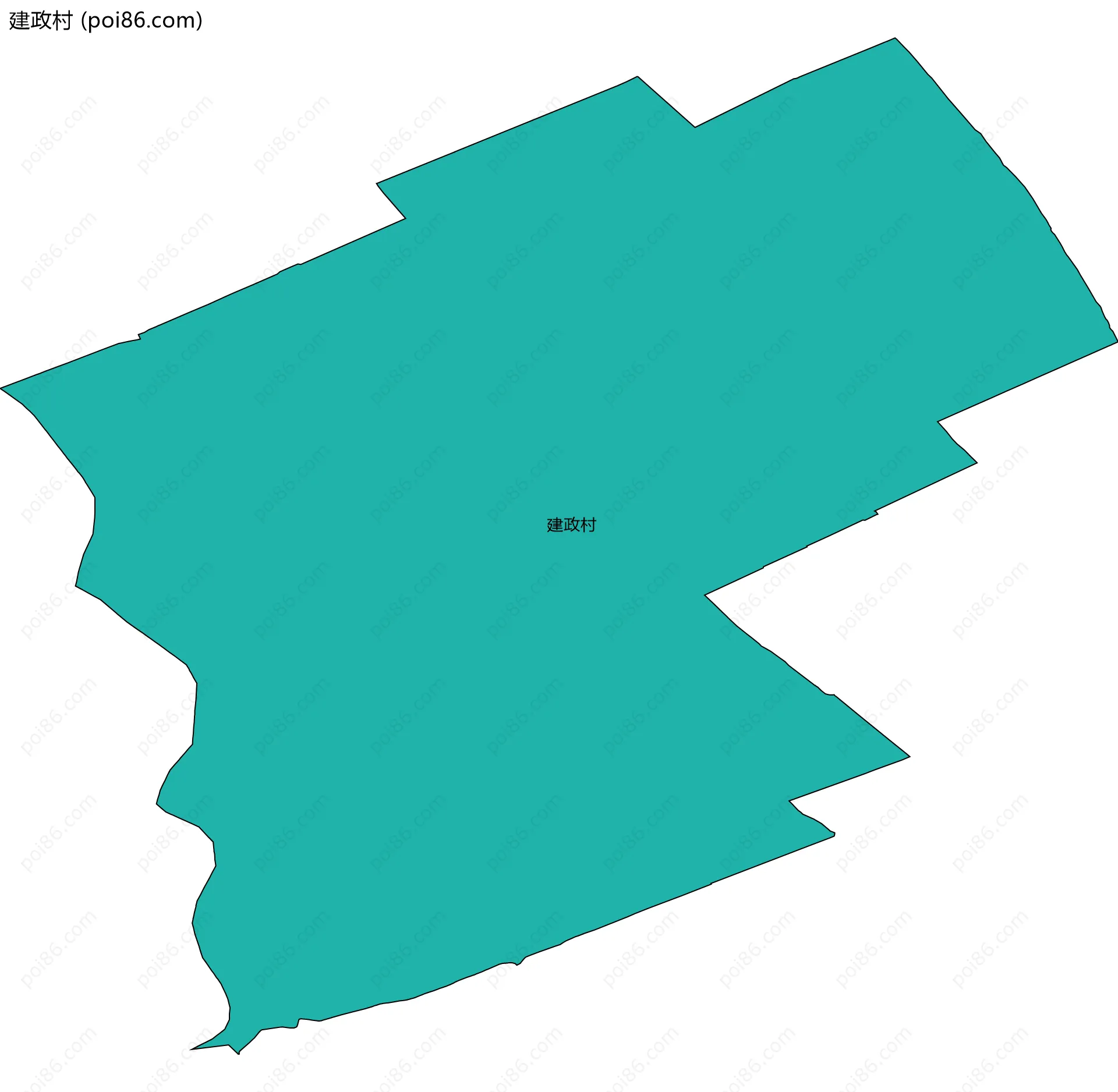 建政村边界地图