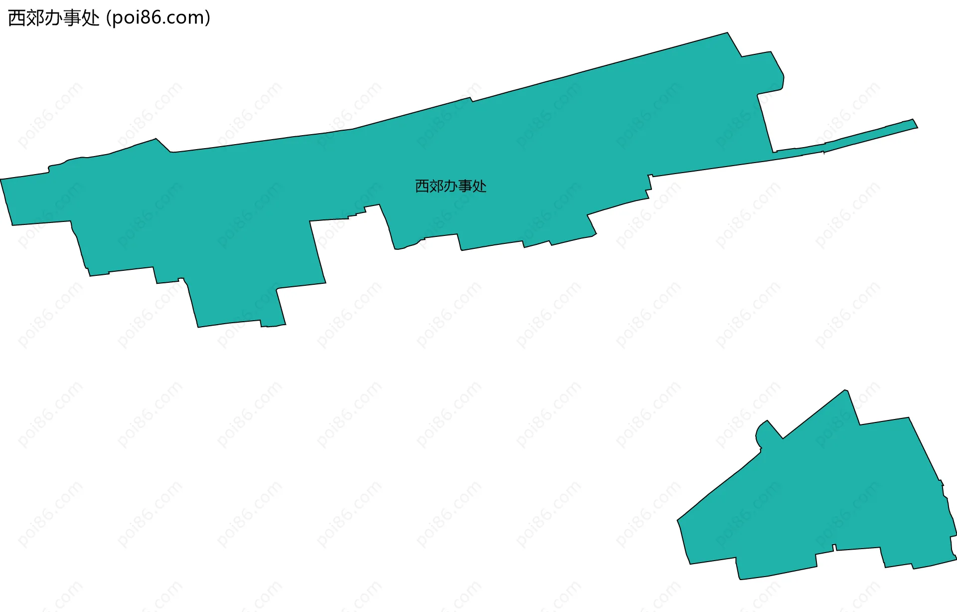 西郊办事处边界地图