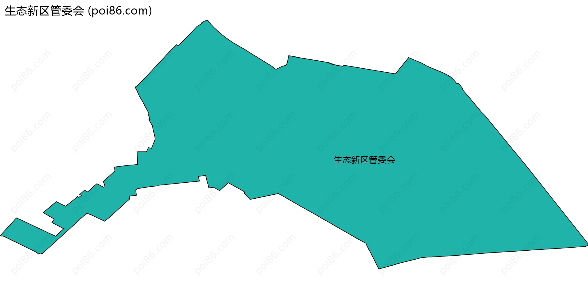 生态新区管委会边界地图