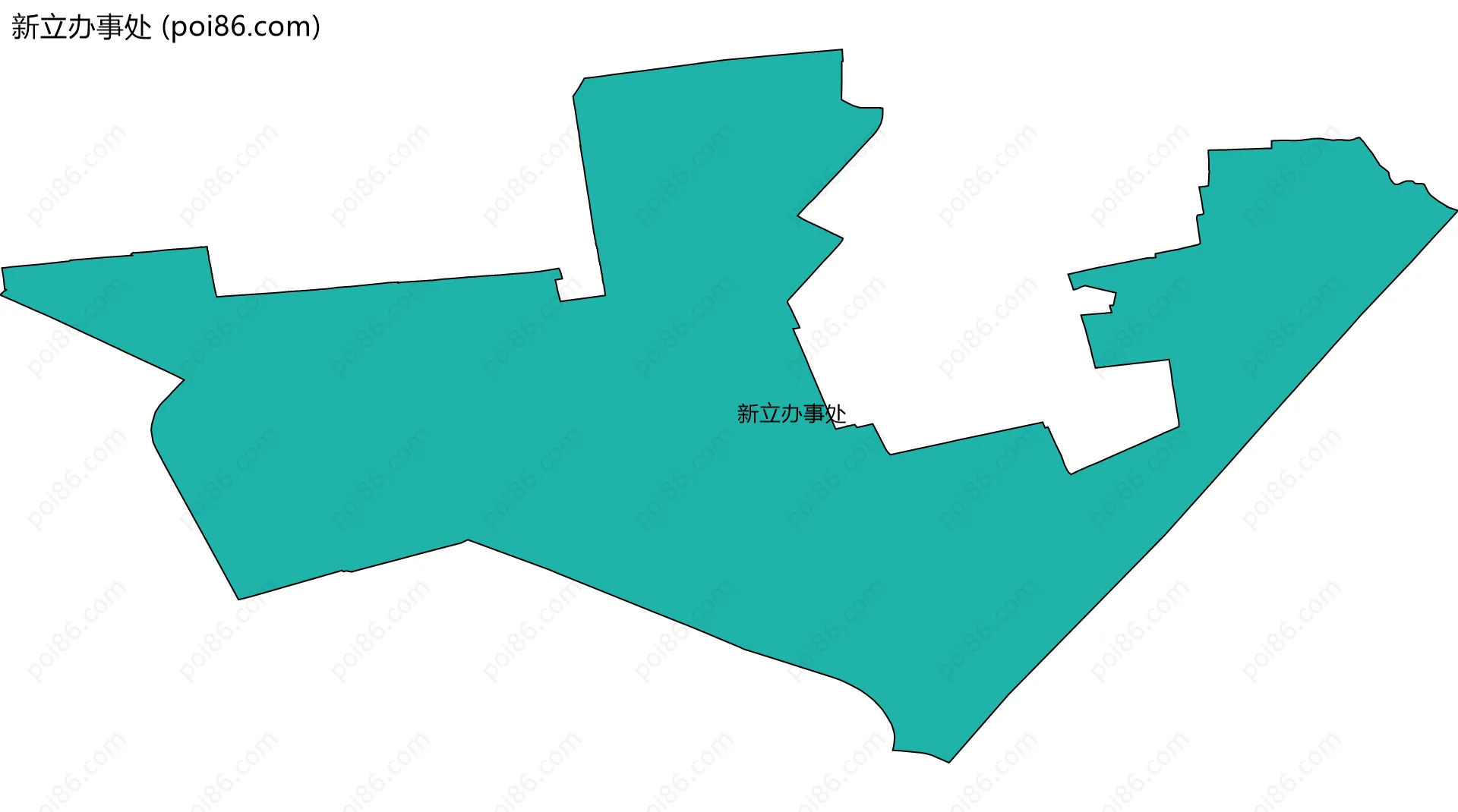 新立办事处边界地图