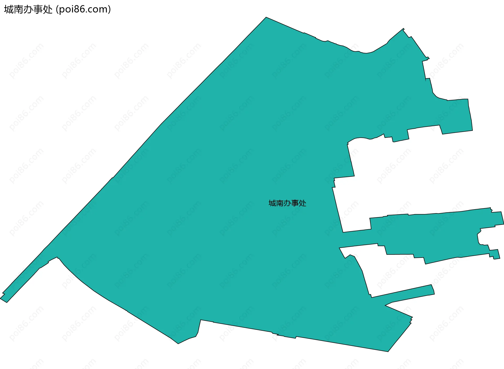 城南办事处边界地图