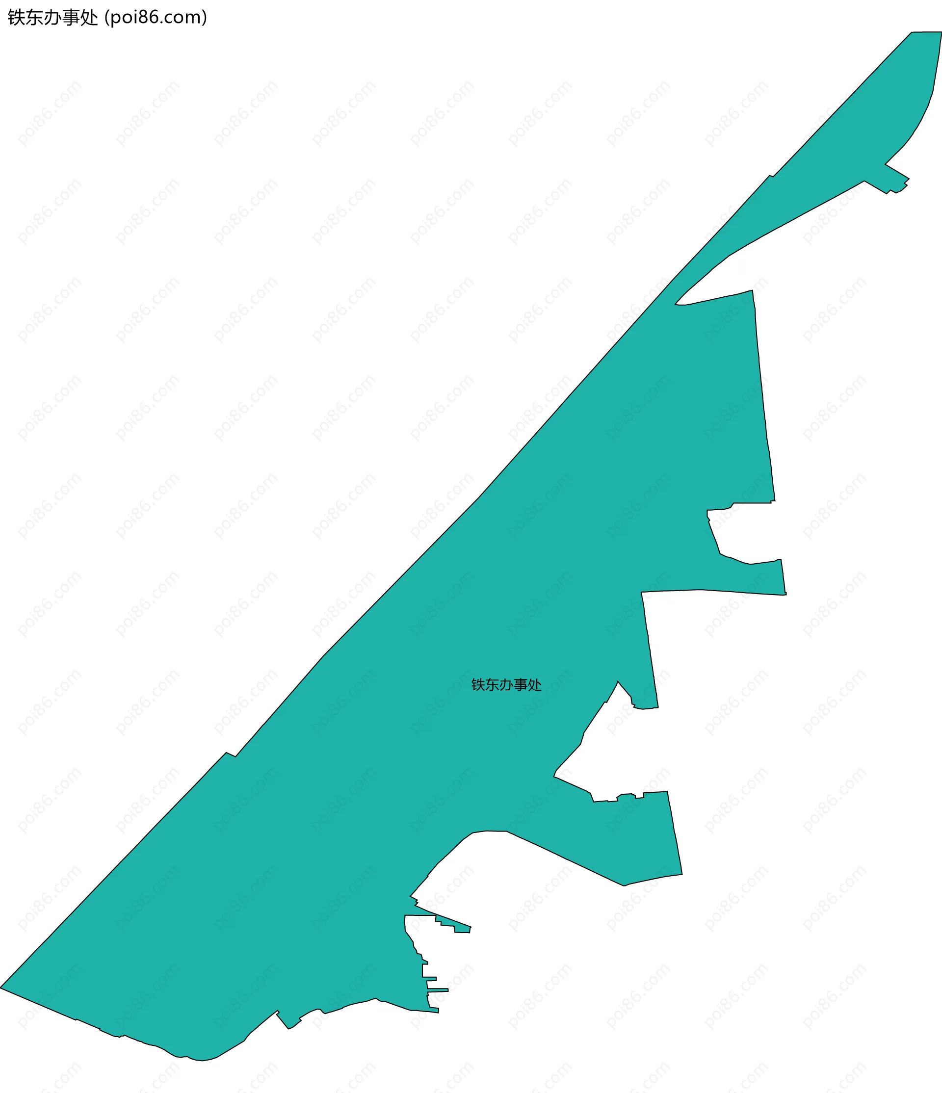 铁东办事处边界地图