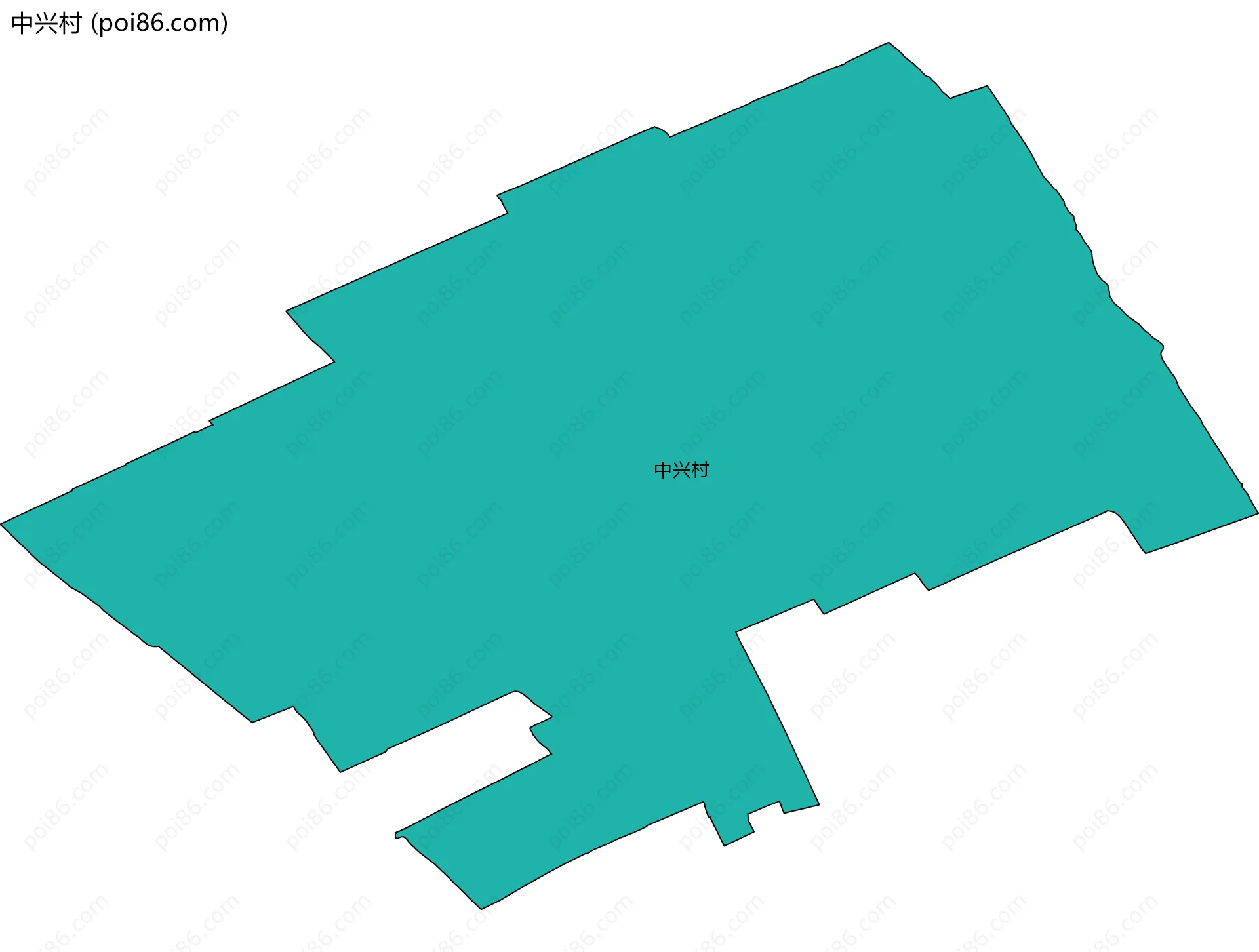 中兴村边界地图