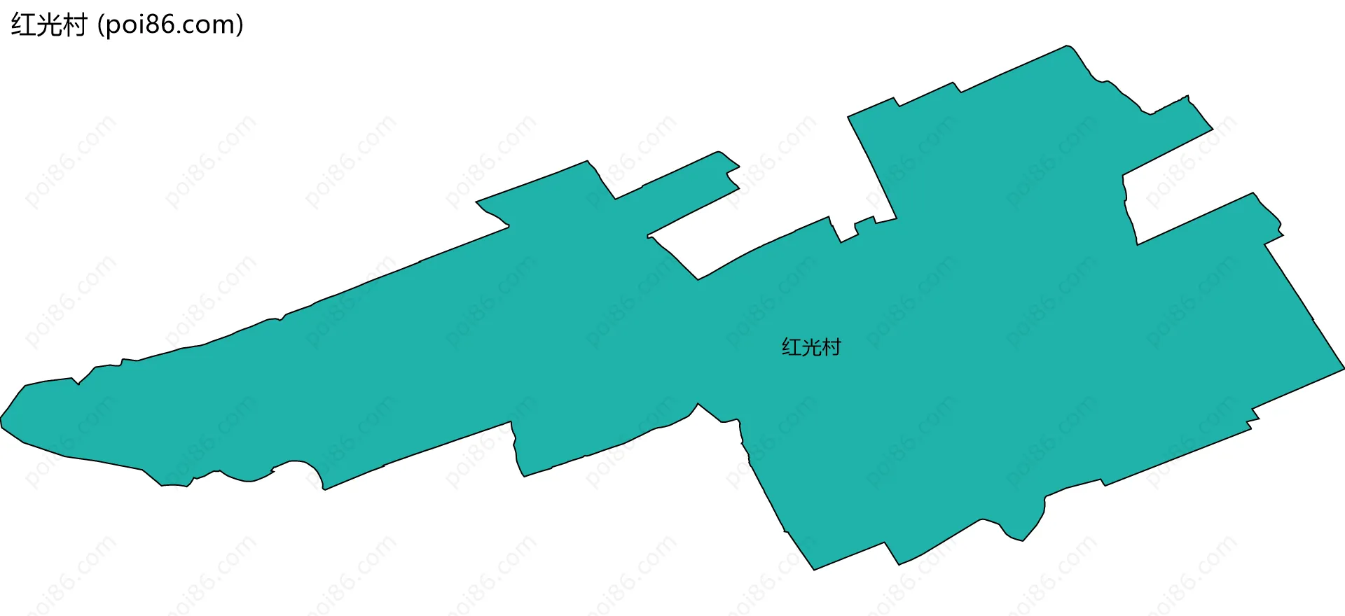 红光村边界地图