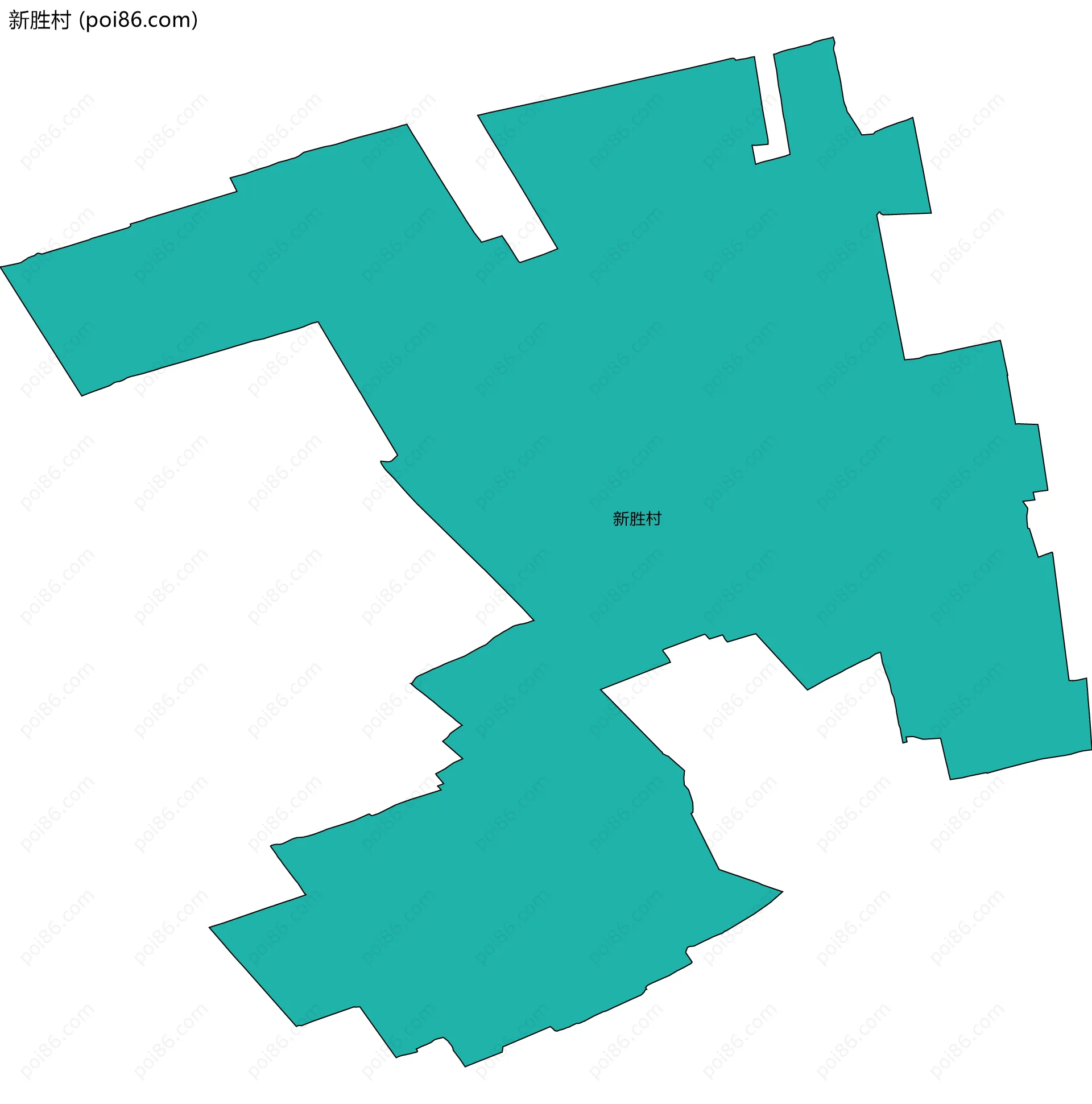新胜村边界地图