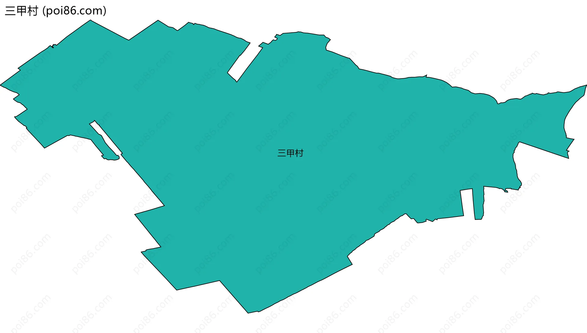 三甲村边界地图