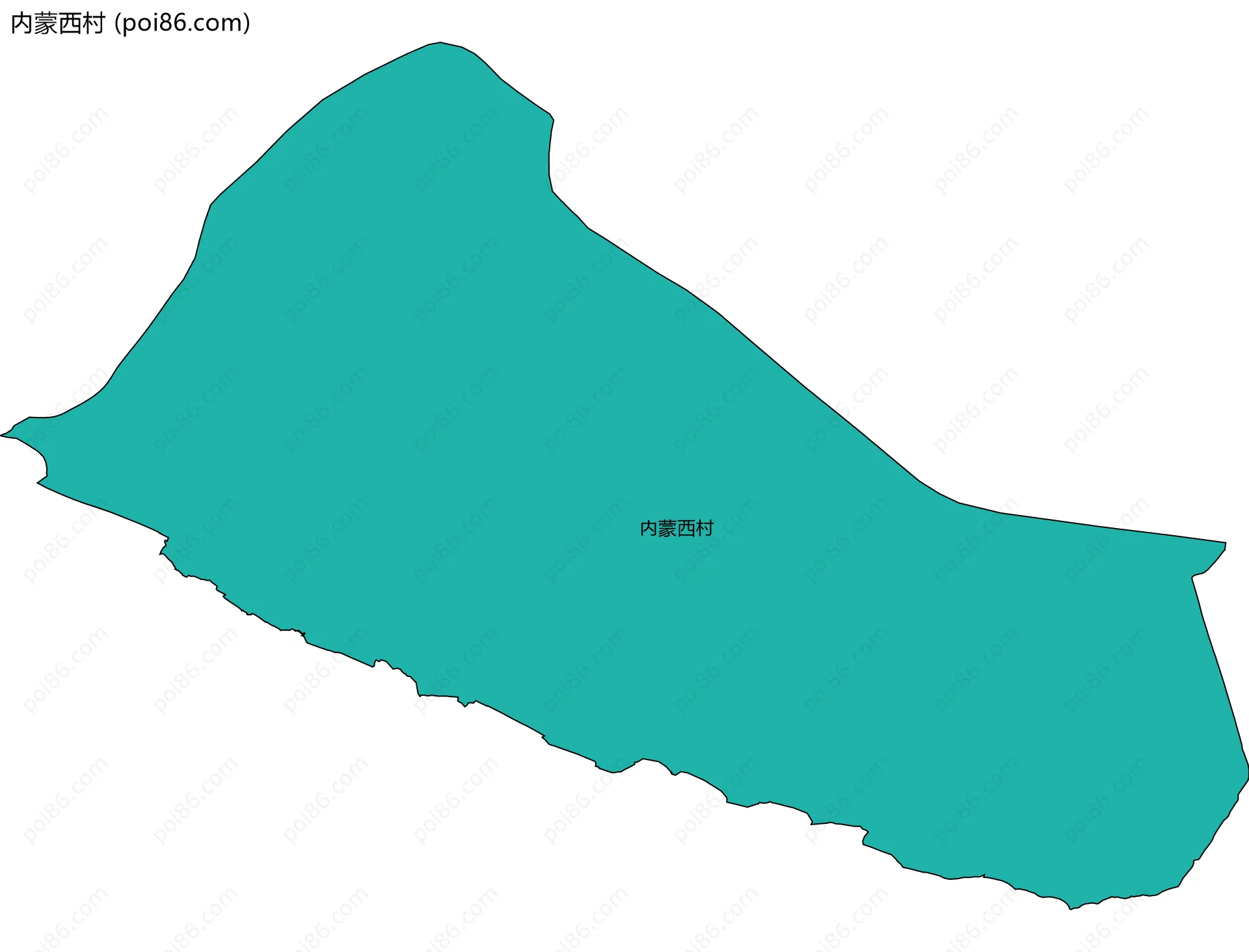 内蒙西村边界地图