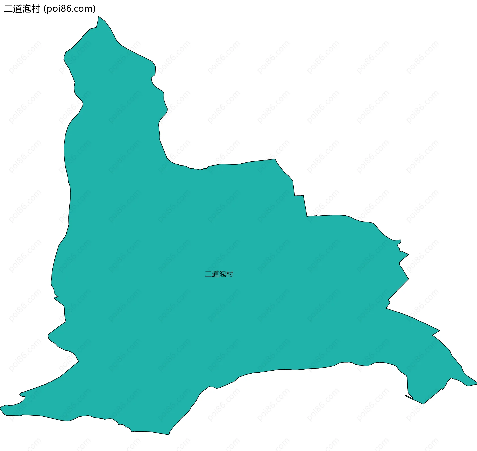 二道泡村边界地图