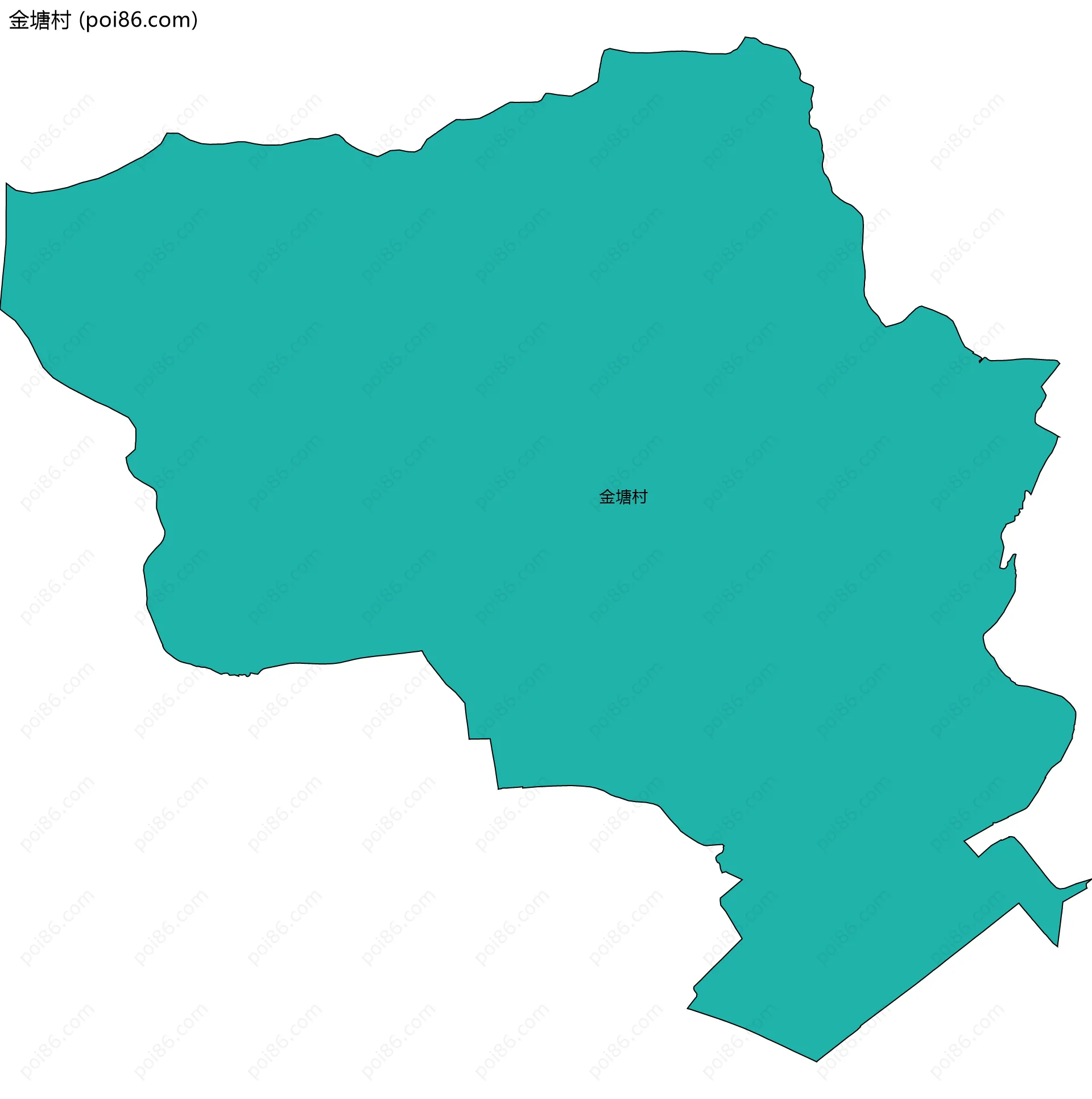 金塘村边界地图