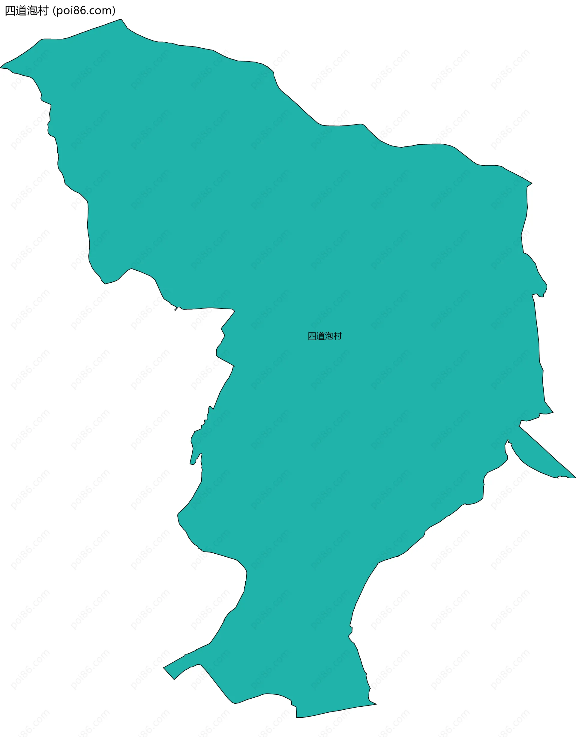 四道泡村边界地图