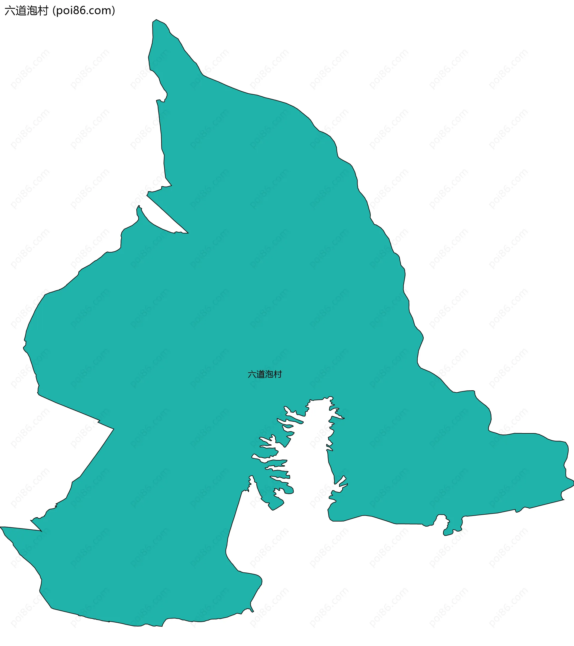 六道泡村边界地图