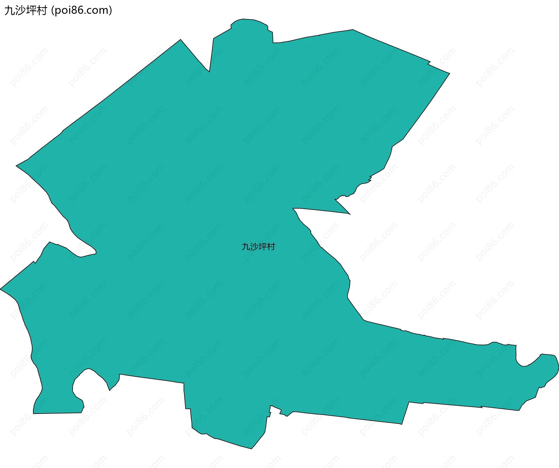 九沙坪村边界地图