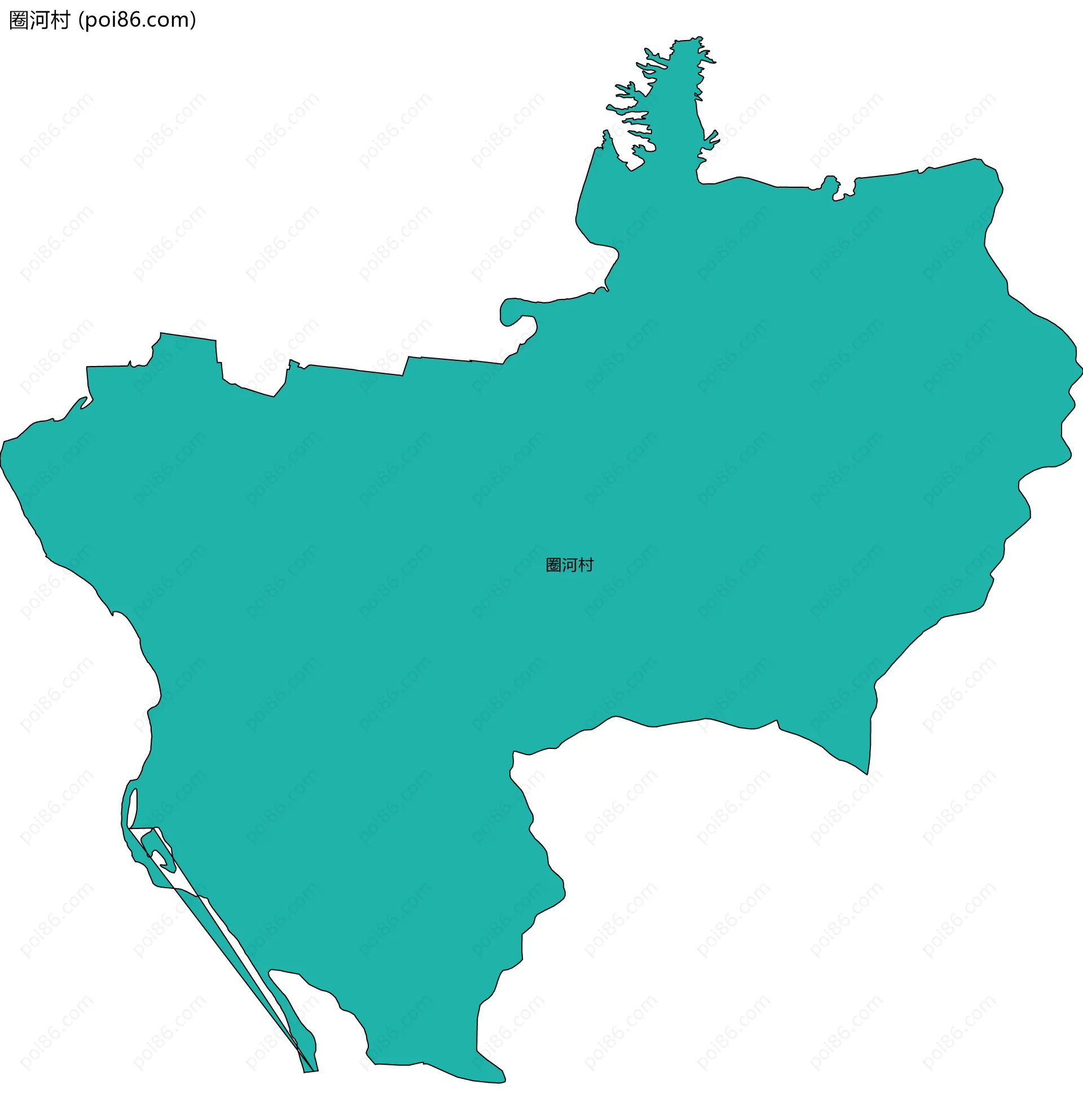 圈河村边界地图