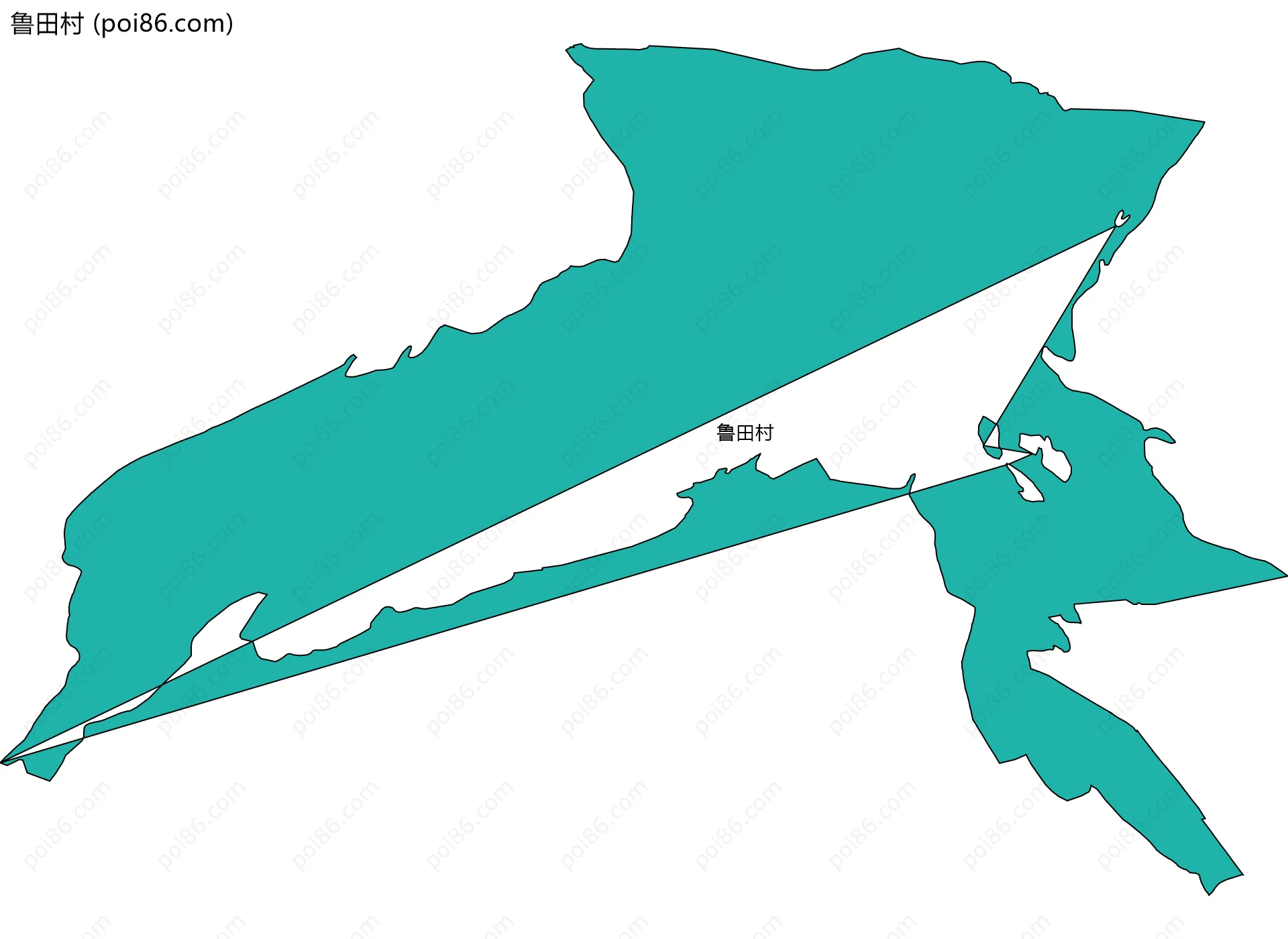 鲁田村边界地图