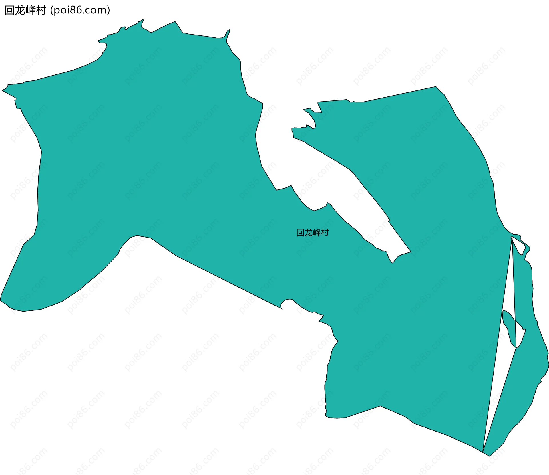 回龙峰村边界地图