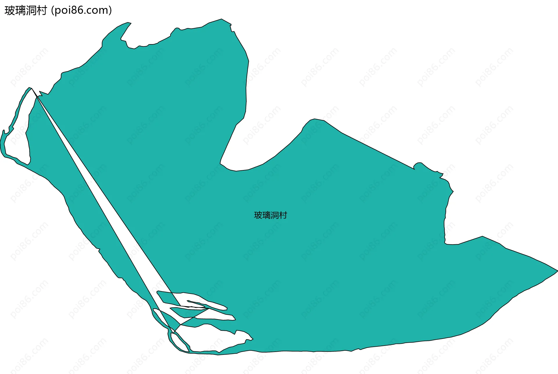 玻璃洞村边界地图