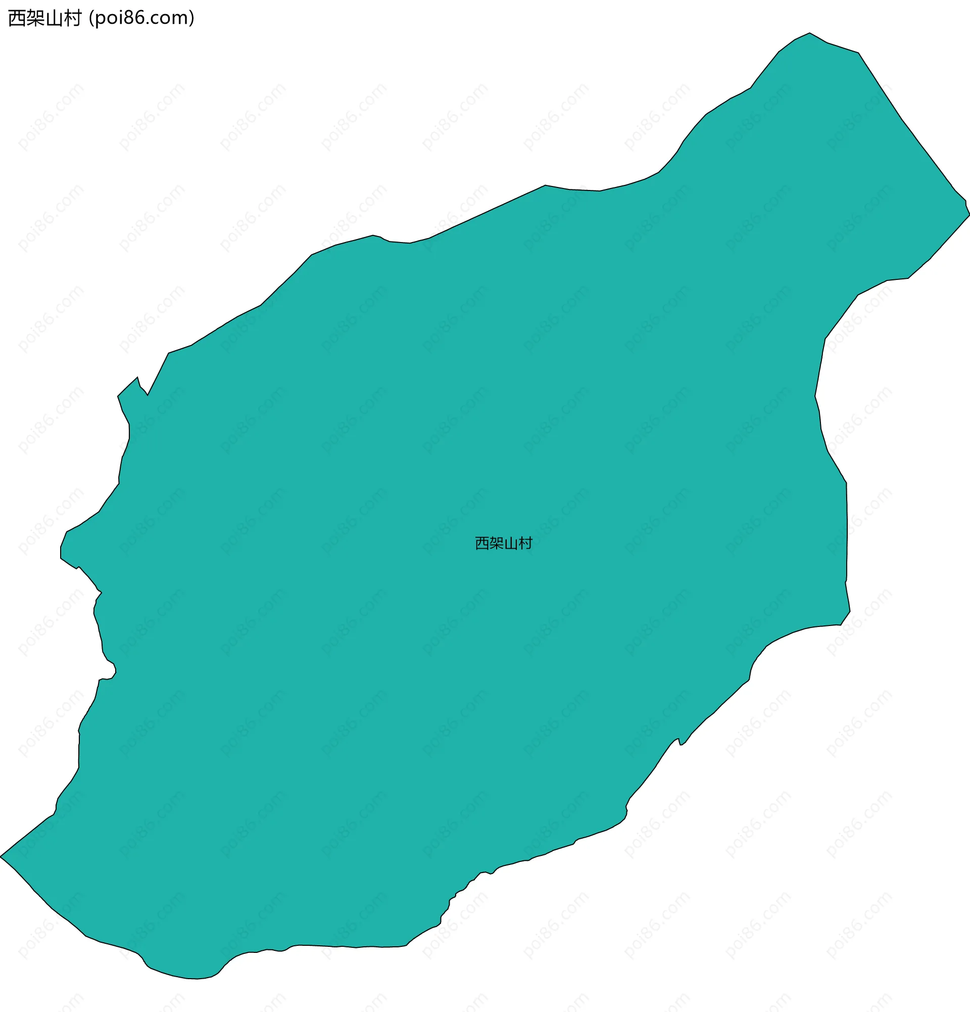 西架山村边界地图