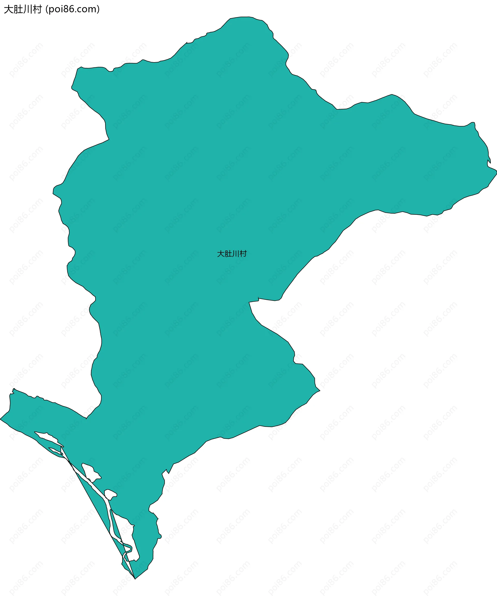 大肚川村边界地图