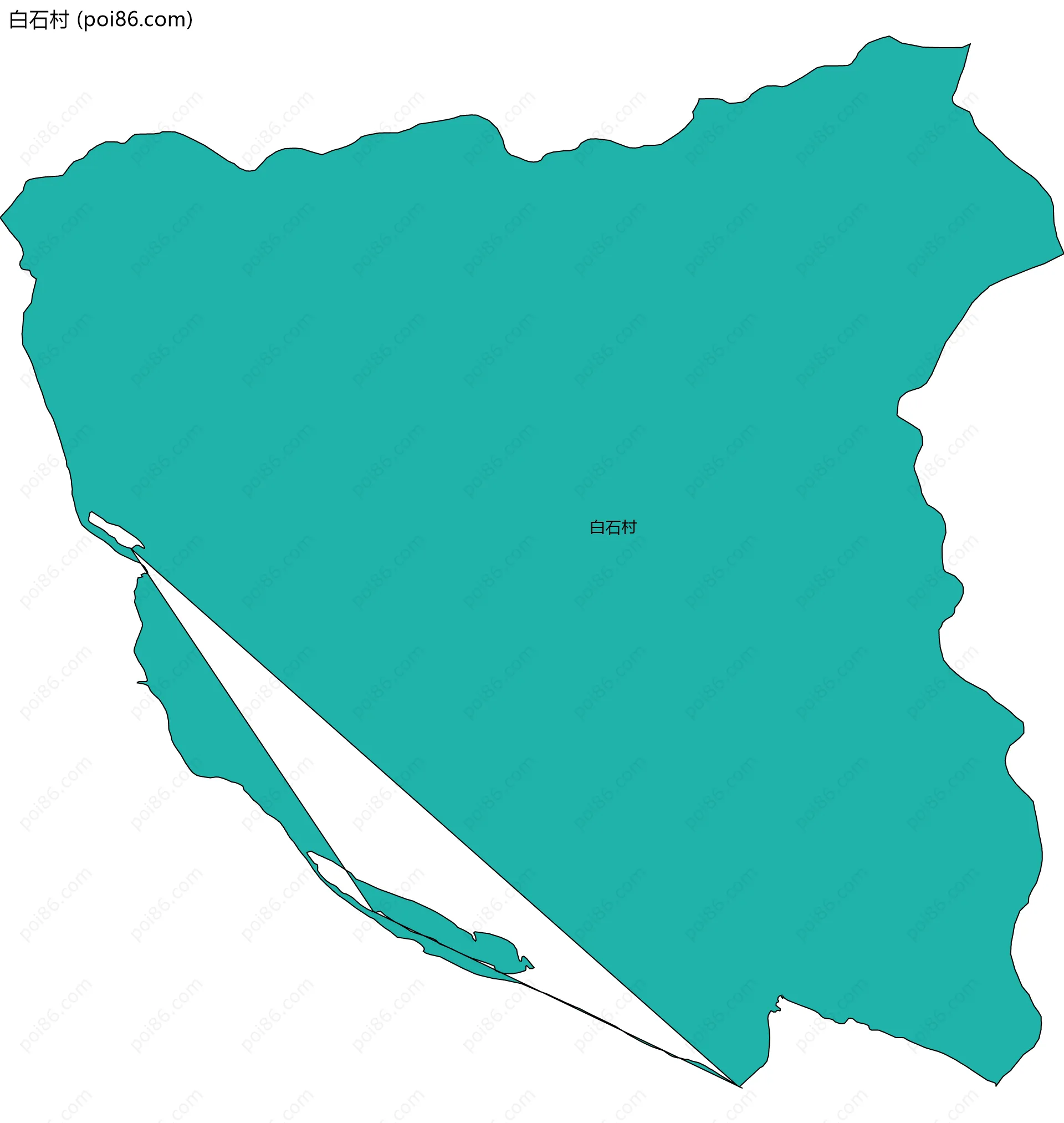 白石村边界地图