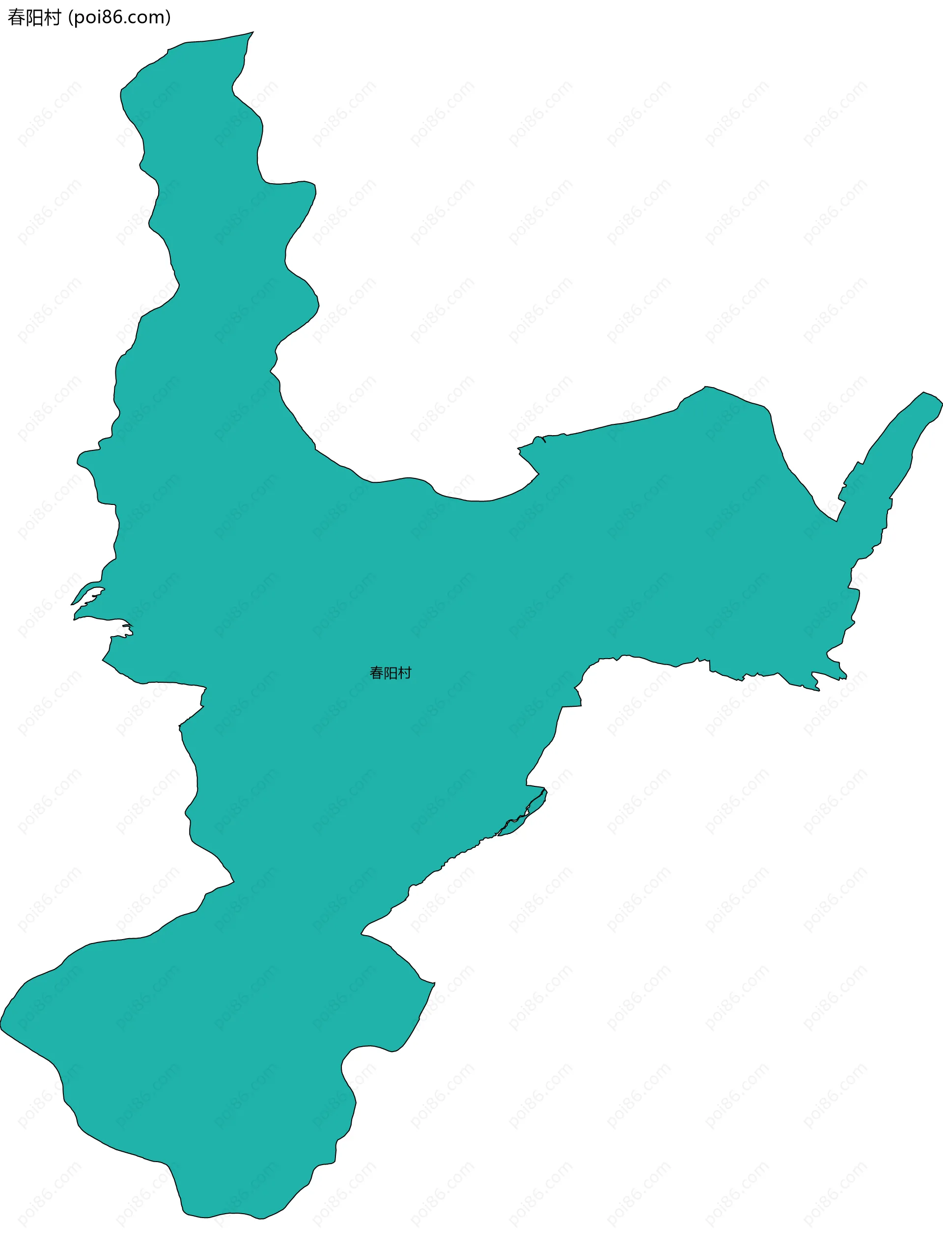 春阳村边界地图