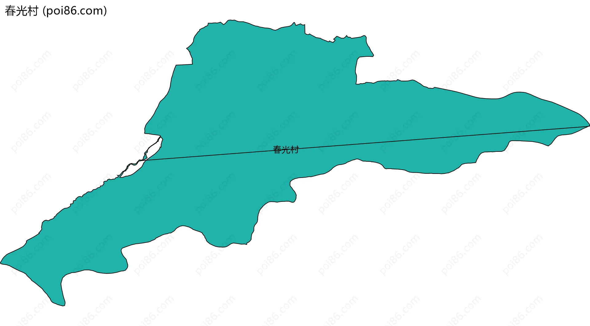 春光村边界地图