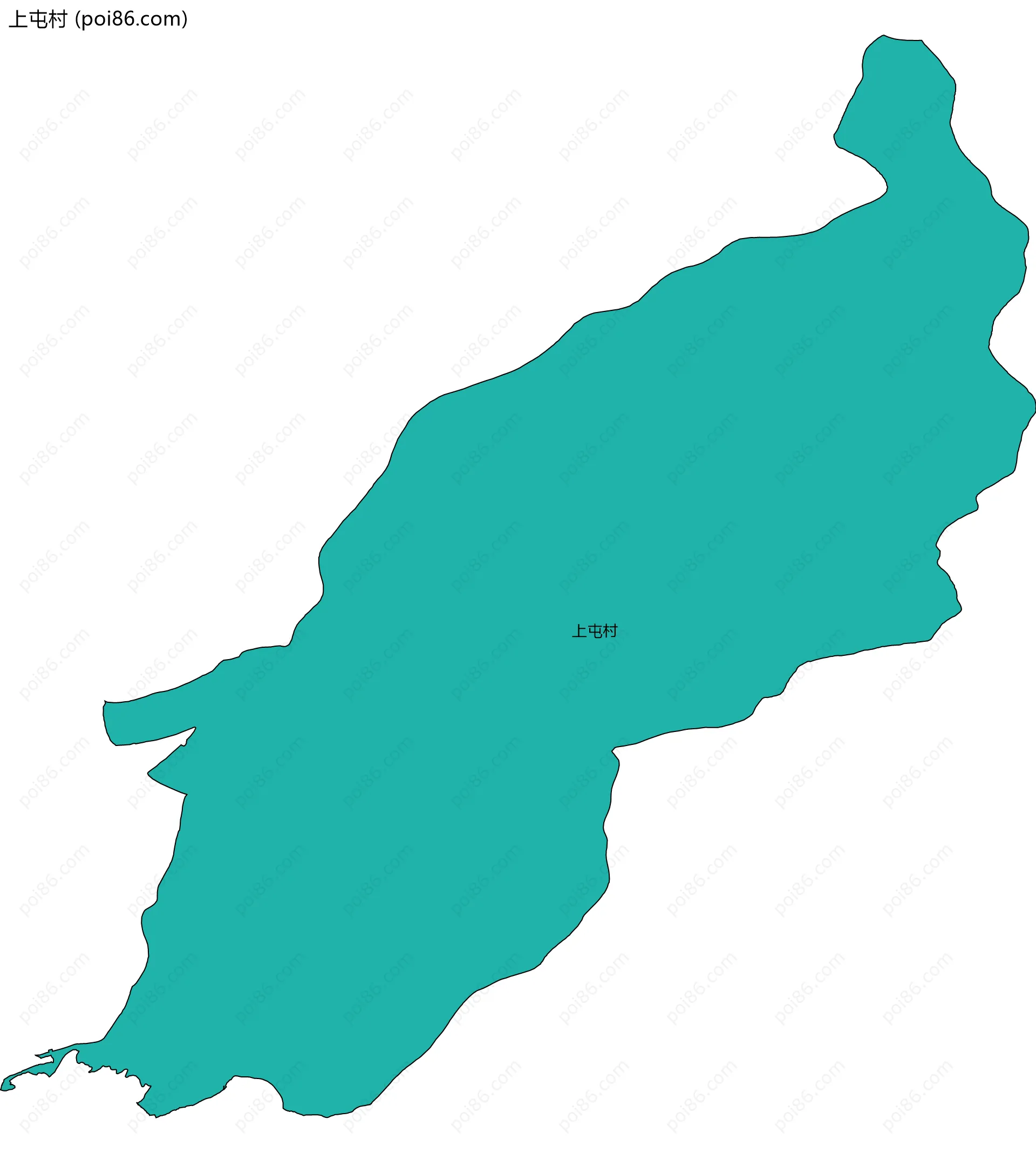 上屯村边界地图