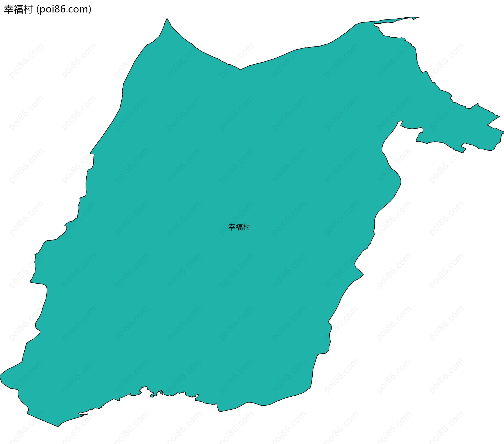 幸福村边界地图
