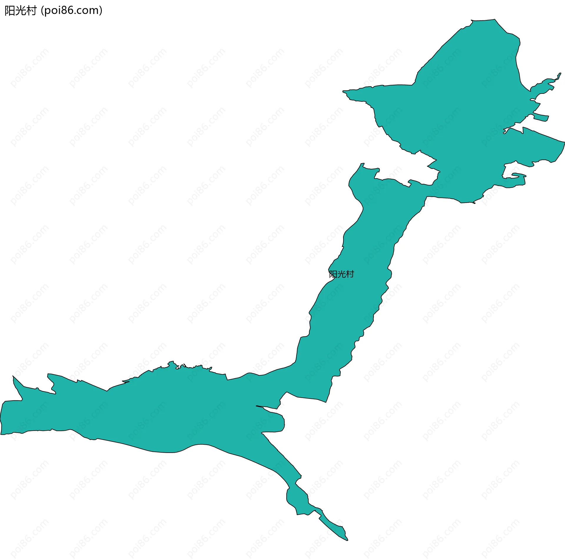 阳光村边界地图