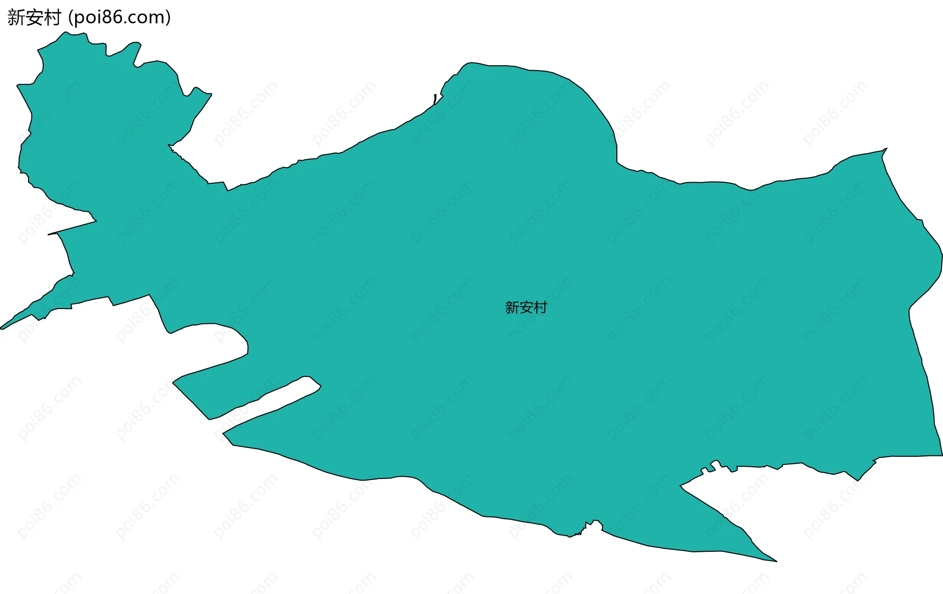 新安村边界地图
